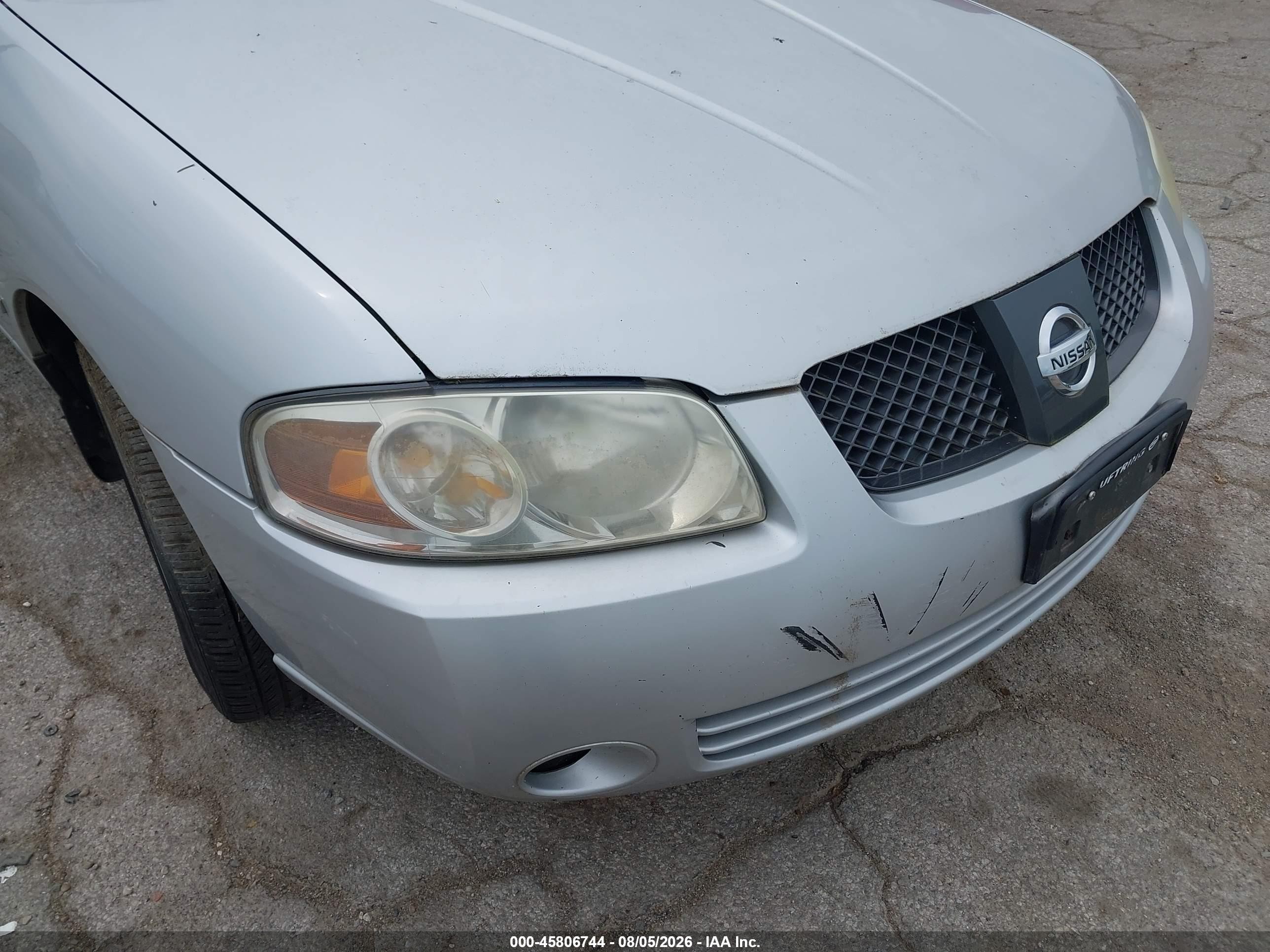 2006 Nissan Sentra 1.8s Silver vin: 3N1CB51A46L493403