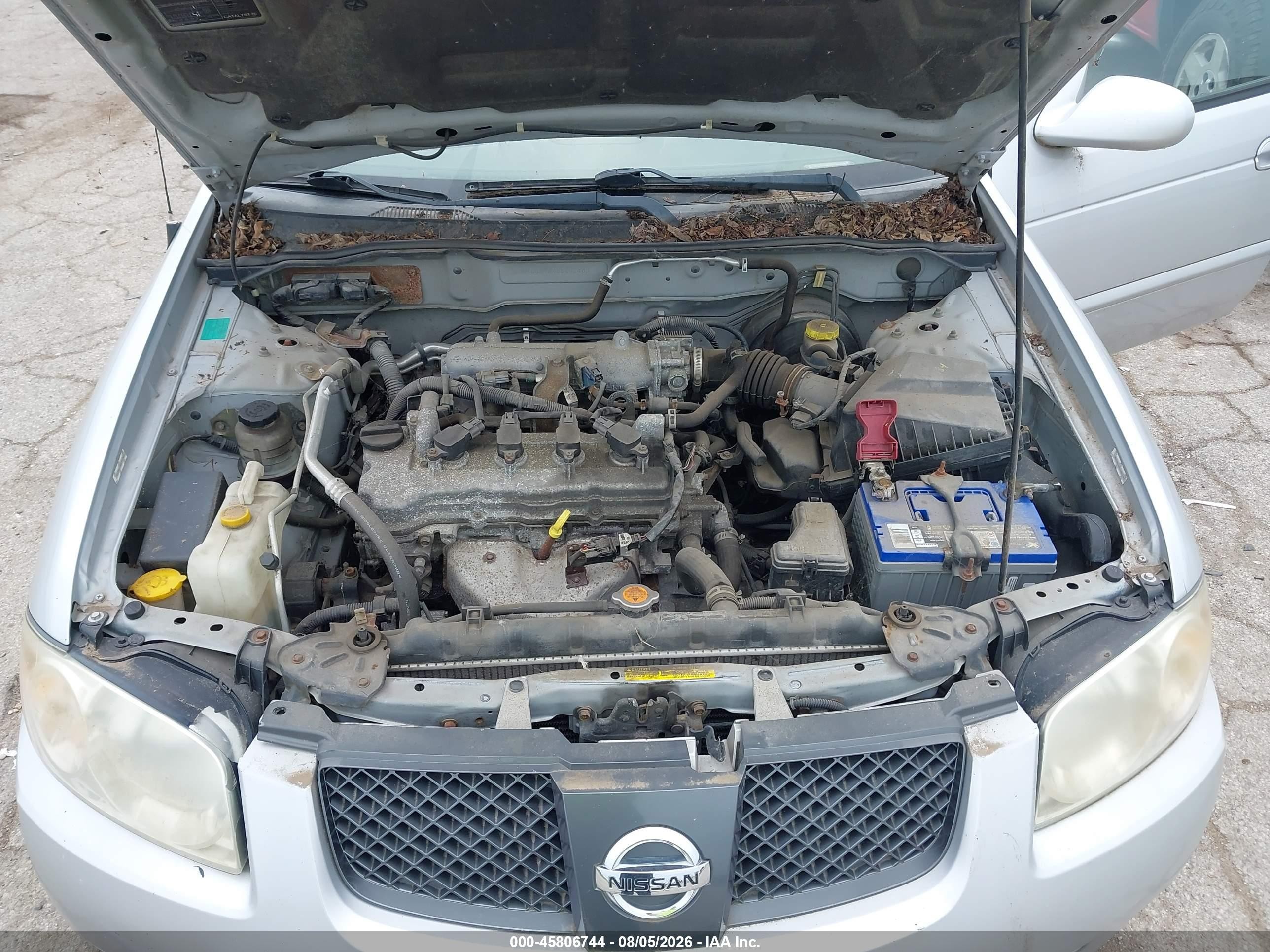 2006 Nissan Sentra 1.8s Silver vin: 3N1CB51A46L493403