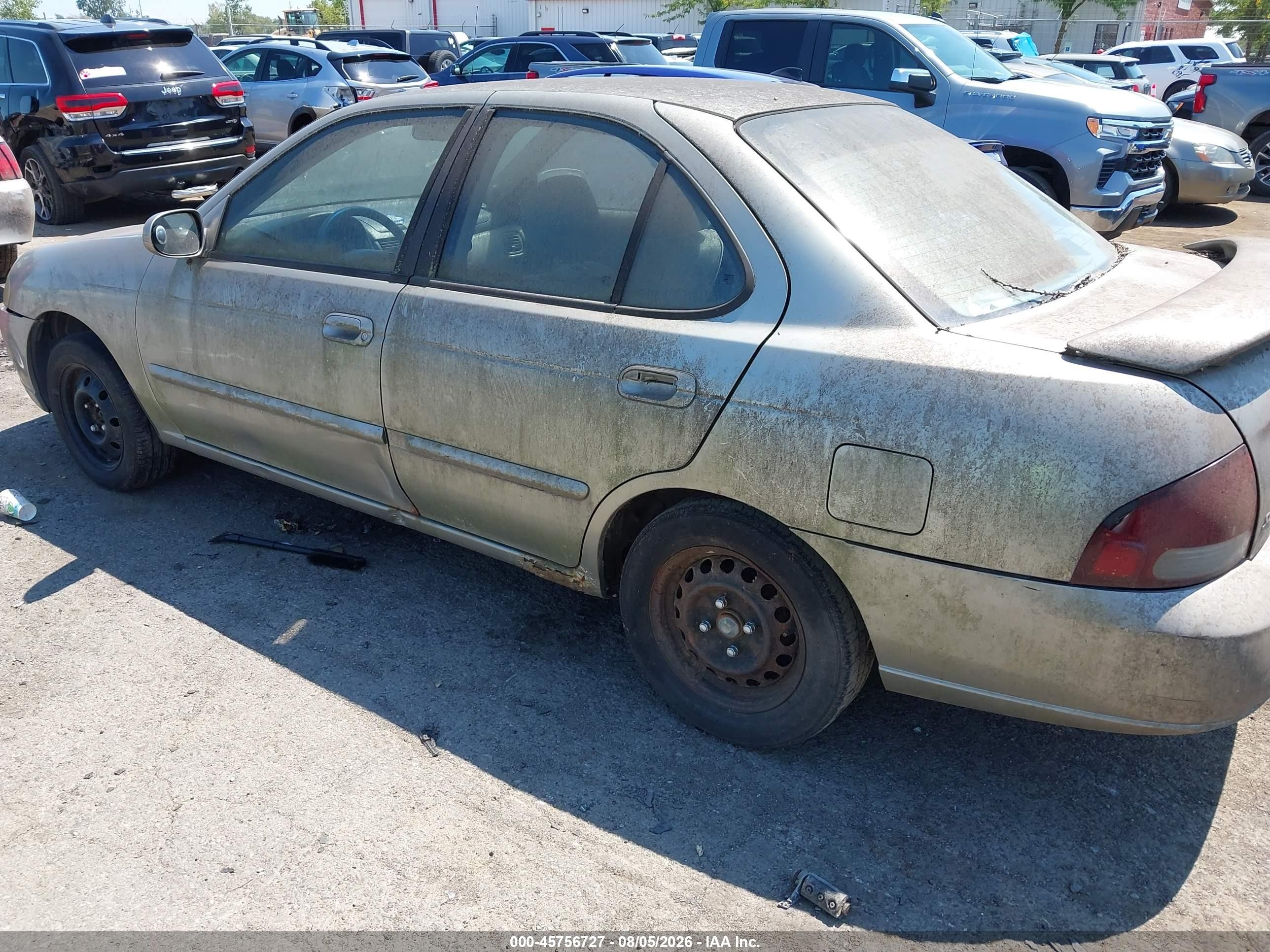 2002 Nissan Sentra Gxe Champagne vin: 3N1CB51A62L553594
