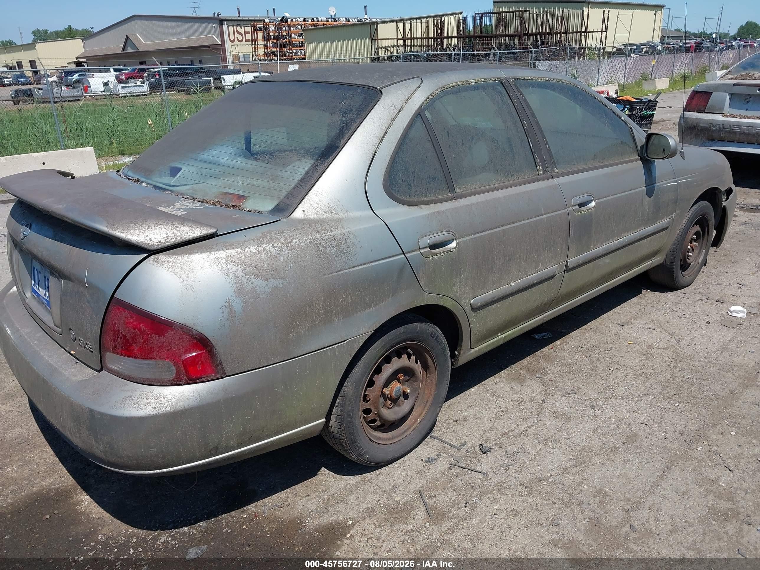 2002 Nissan Sentra Gxe Champagne vin: 3N1CB51A62L553594