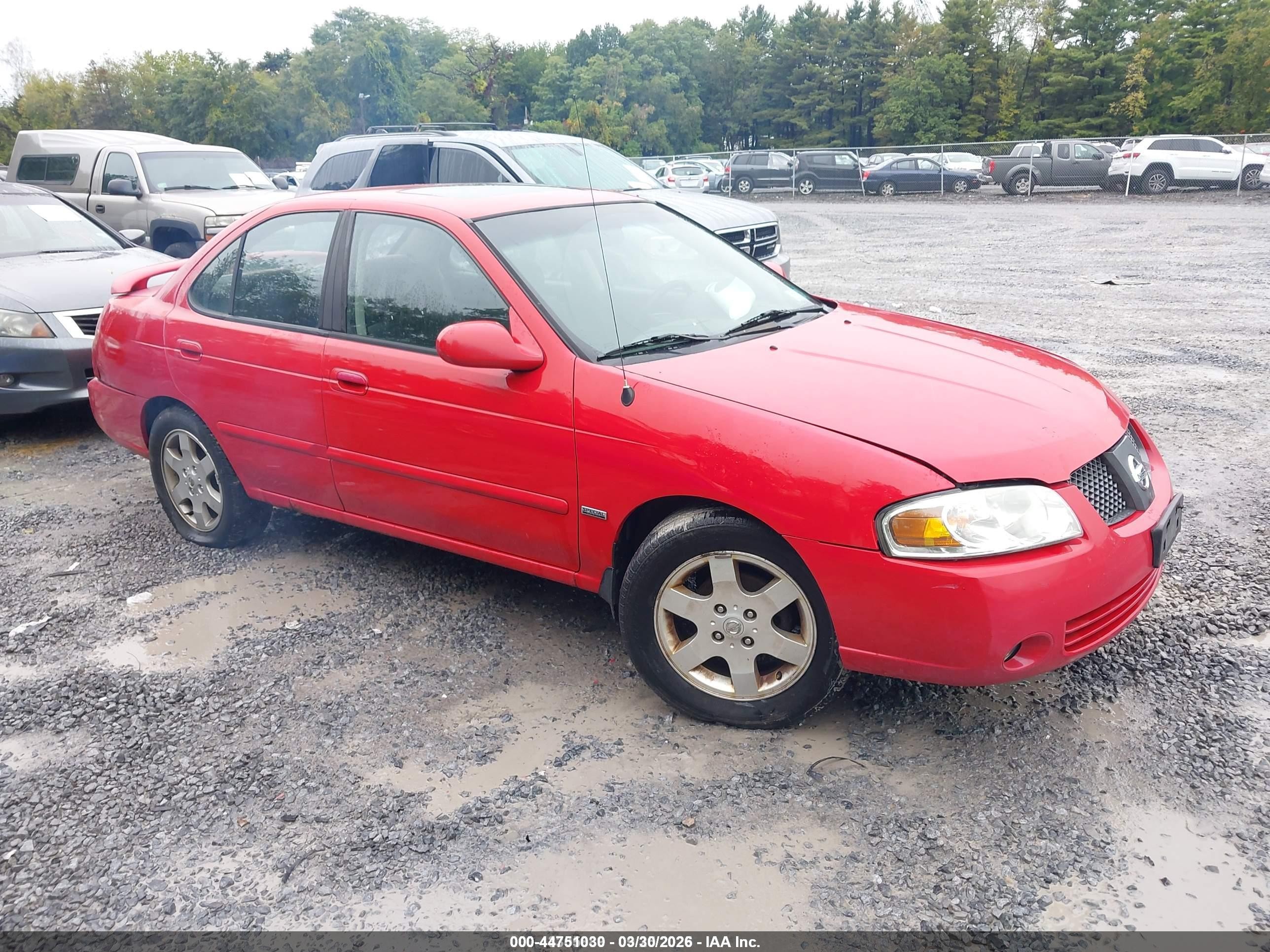 2005 Nissan Sentra 1.8s Red vin: 3N1CB51A65L515867