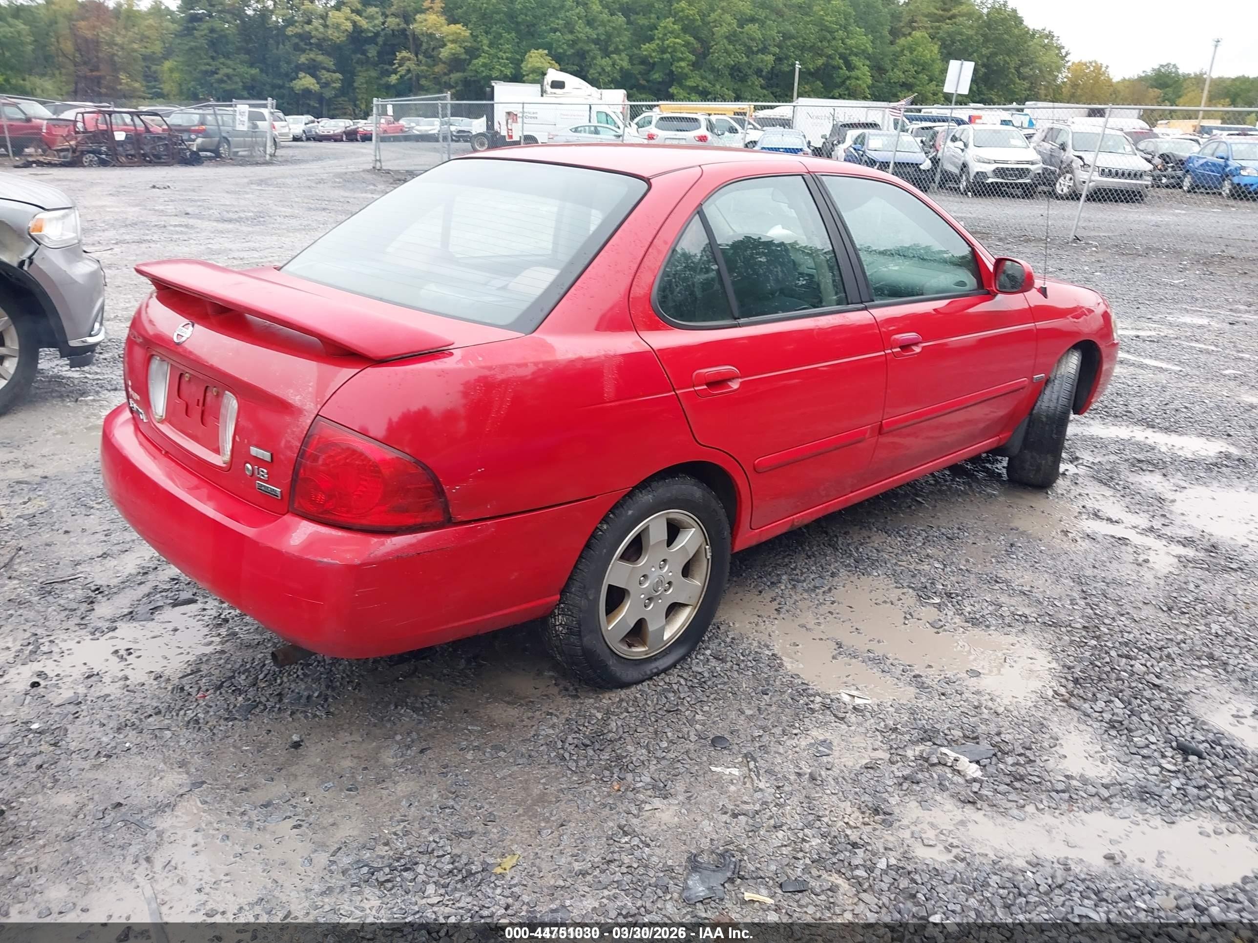 2005 Nissan Sentra 1.8s Red vin: 3N1CB51A65L515867