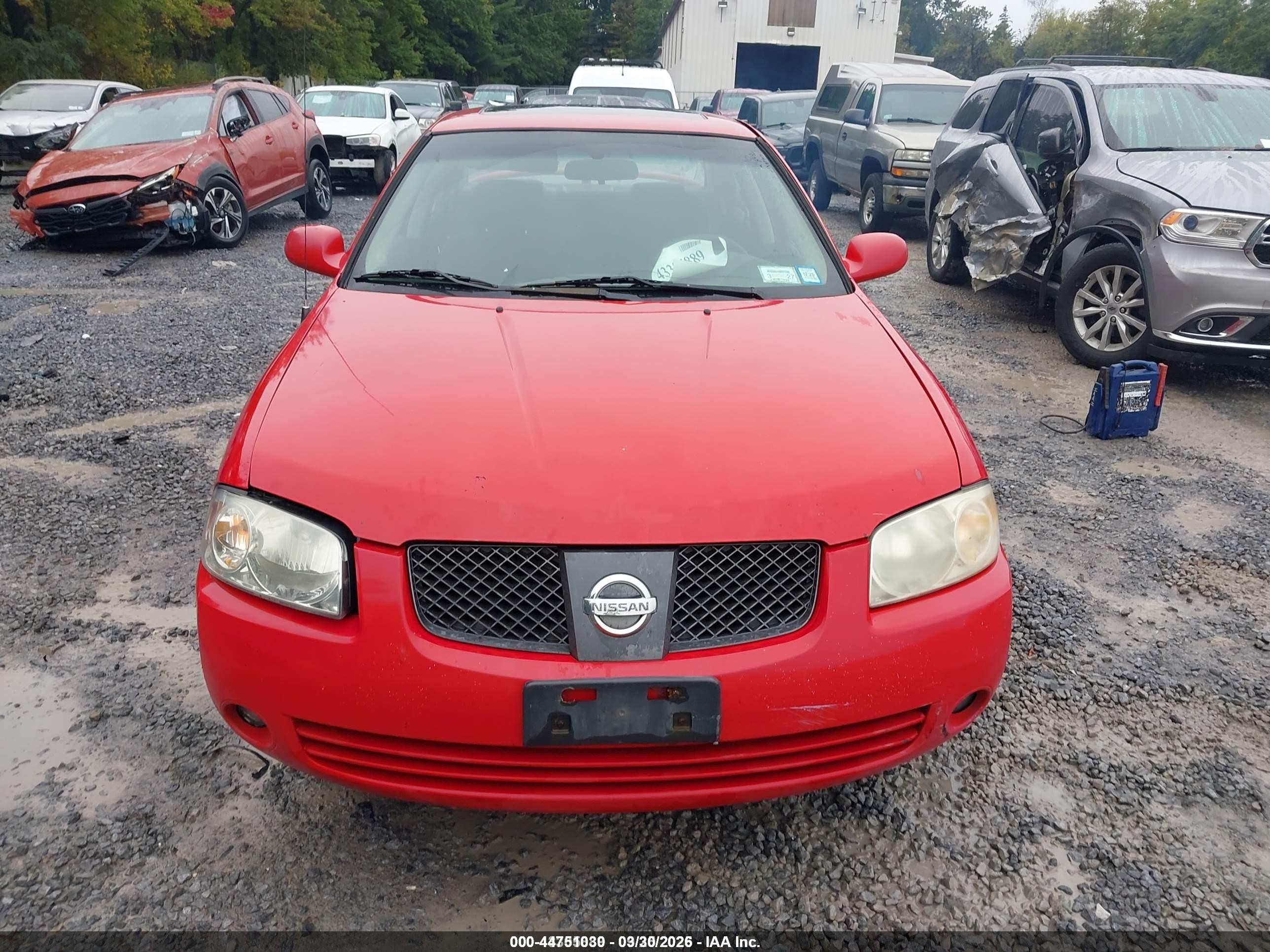 2005 Nissan Sentra 1.8s Red vin: 3N1CB51A65L515867