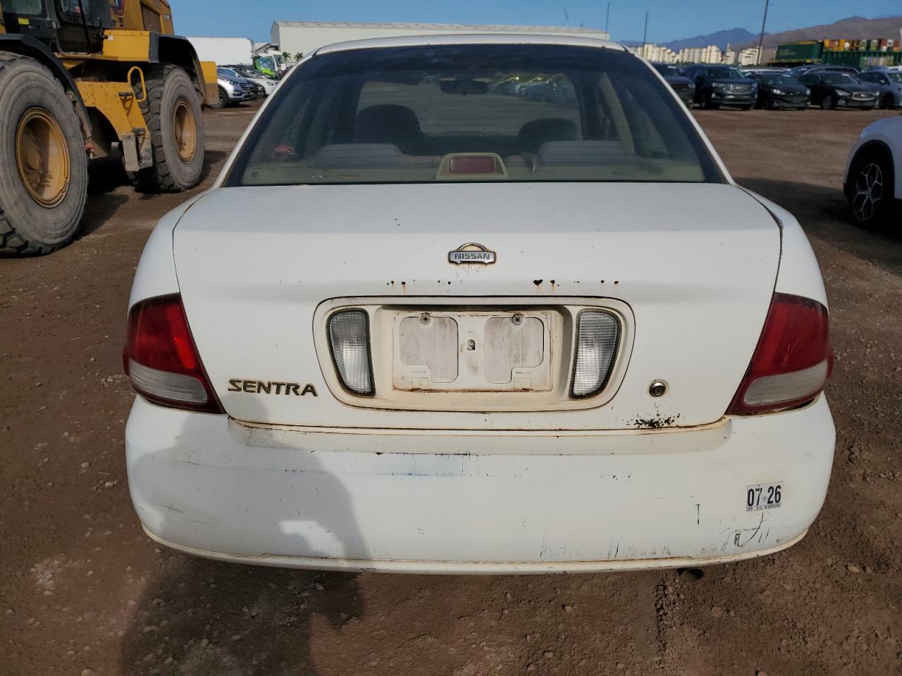 2001 Nissan Sentra Xe White vin: 3N1CB51D01L494180
