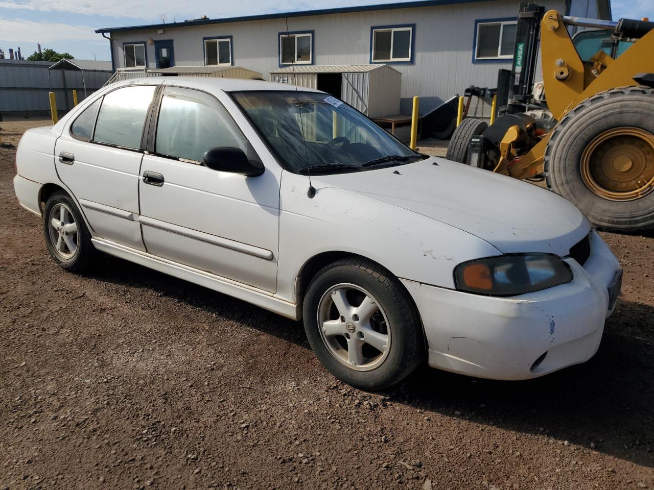 2001 Nissan Sentra Xe White vin: 3N1CB51D01L494180