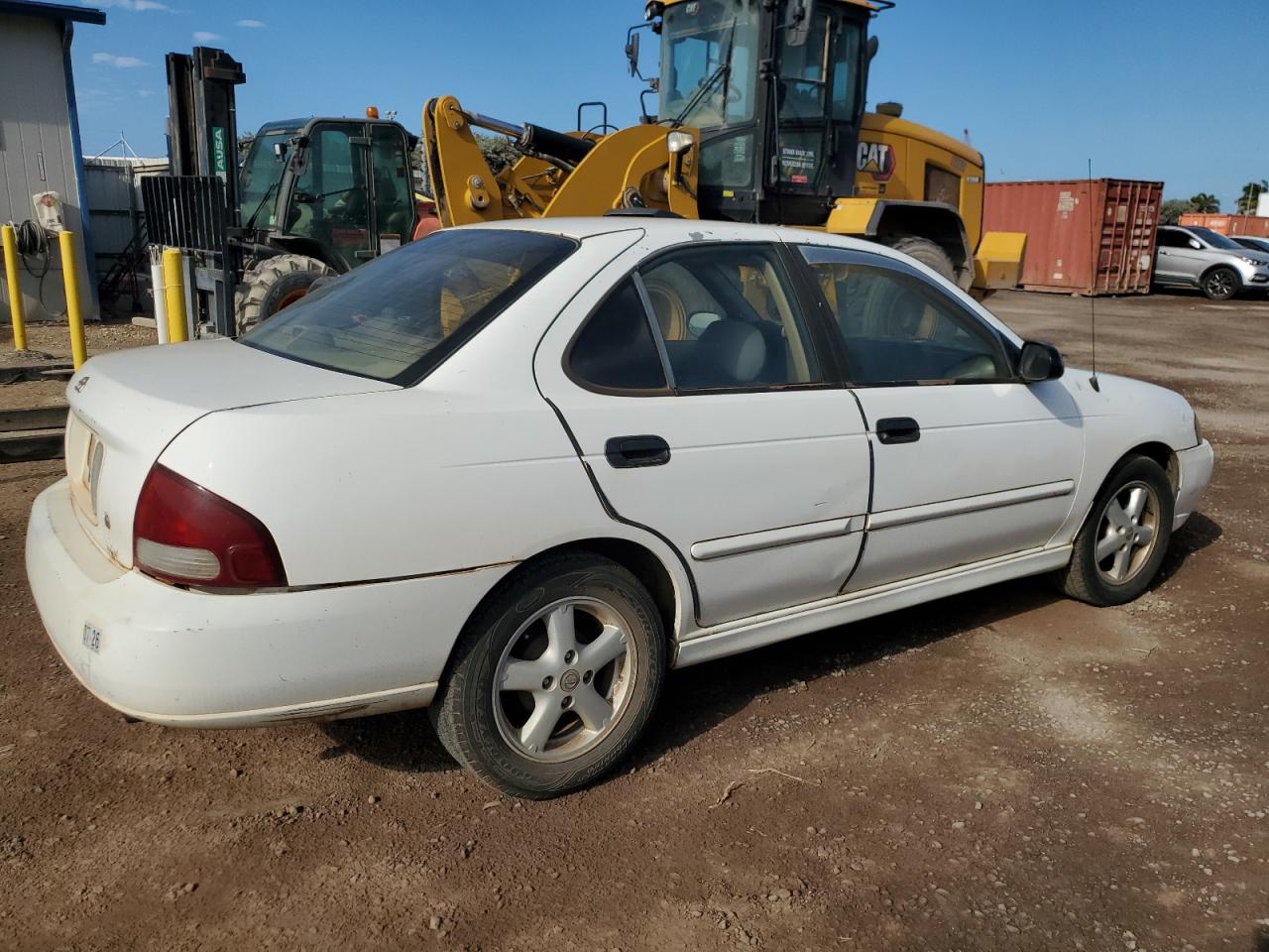 2001 Nissan Sentra Xe White vin: 3N1CB51D01L494180