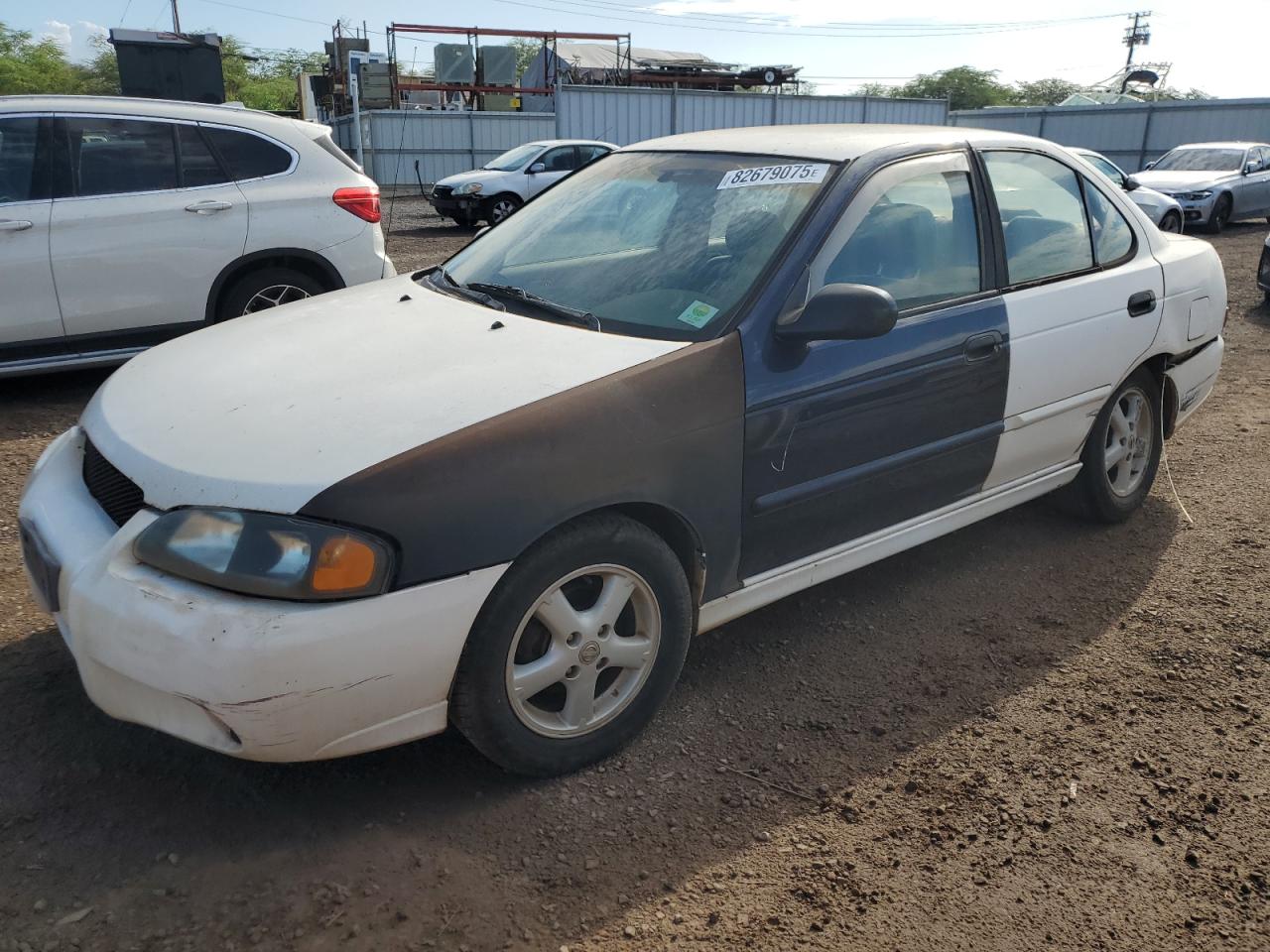 2001 Nissan Sentra Xe White vin: 3N1CB51D01L494180