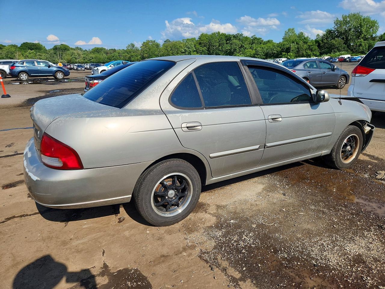 2001 Nissan Sentra Xe Silver vin: 3N1CB51D01L499136