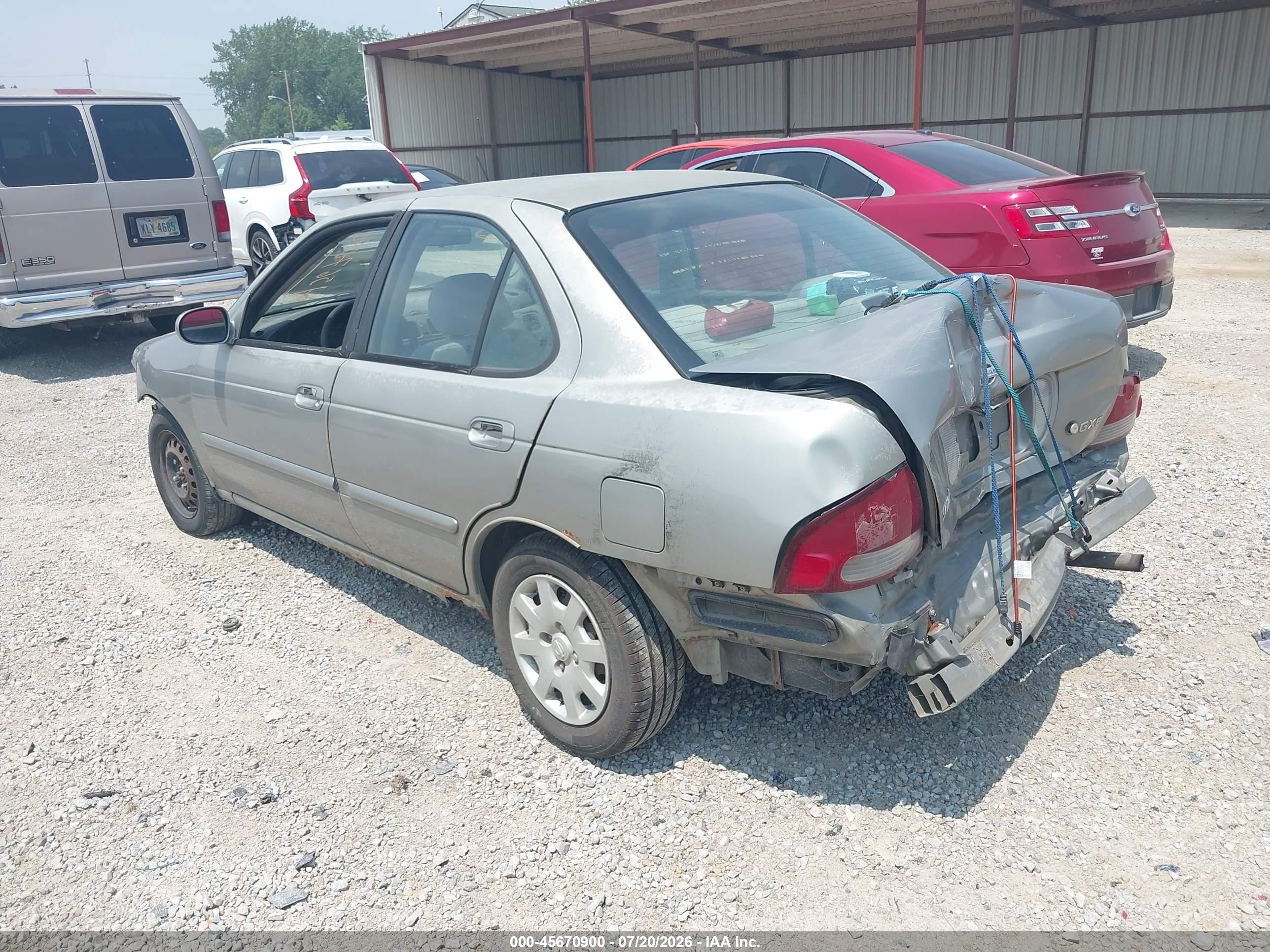 2001 Nissan Sentra Gxe Gold vin: 3N1CB51D01L510829