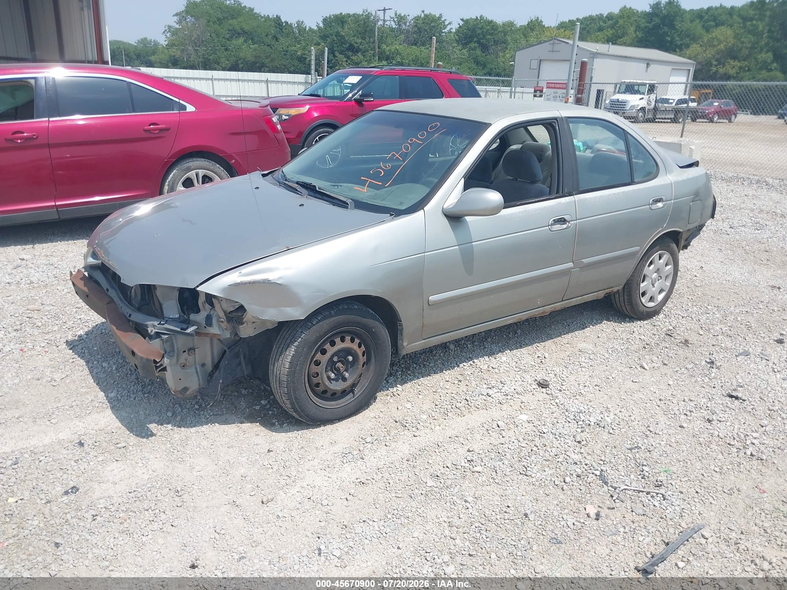 2001 Nissan Sentra Gxe Gold vin: 3N1CB51D01L510829
