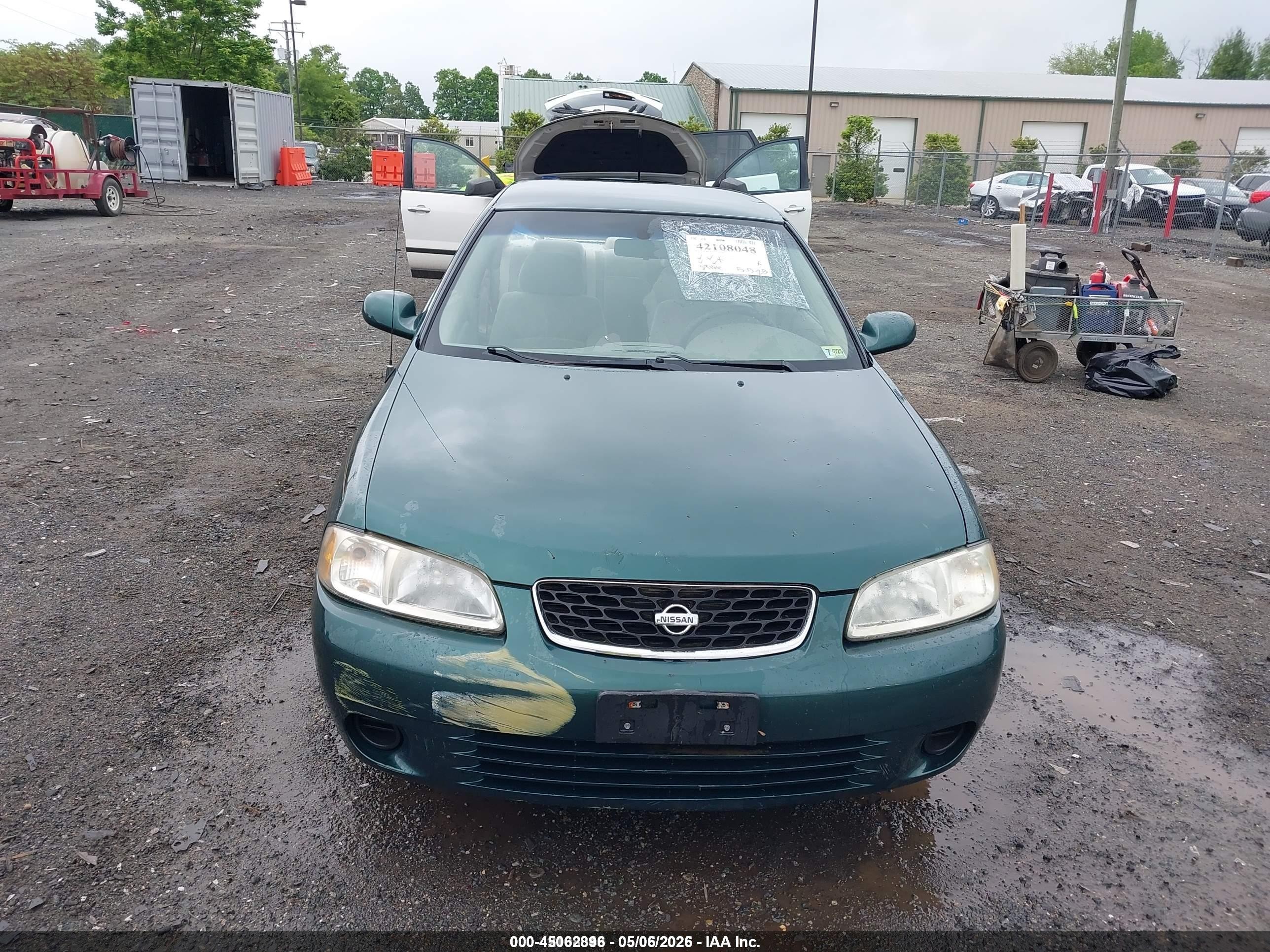 2001 Nissan Sentra Gxe Green vin: 3N1CB51D01L516789
