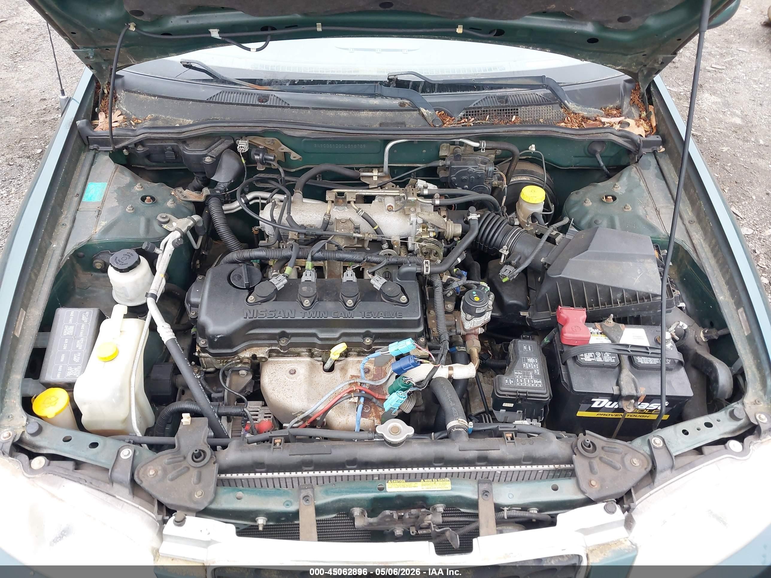 2001 Nissan Sentra Gxe Green vin: 3N1CB51D01L516789