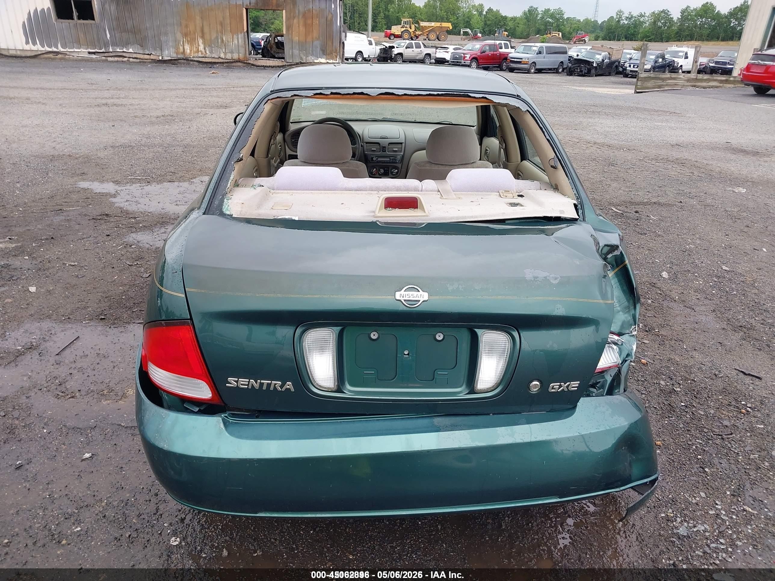 2001 Nissan Sentra Gxe Green vin: 3N1CB51D01L516789