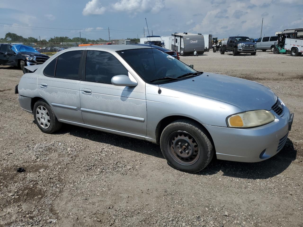 2002 Nissan Sentra Xe Серебряный vin: 3N1CB51D02L588786