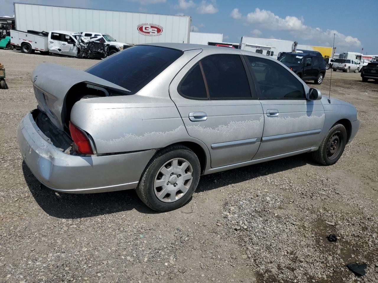 2002 Nissan Sentra Xe Серебряный vin: 3N1CB51D02L588786