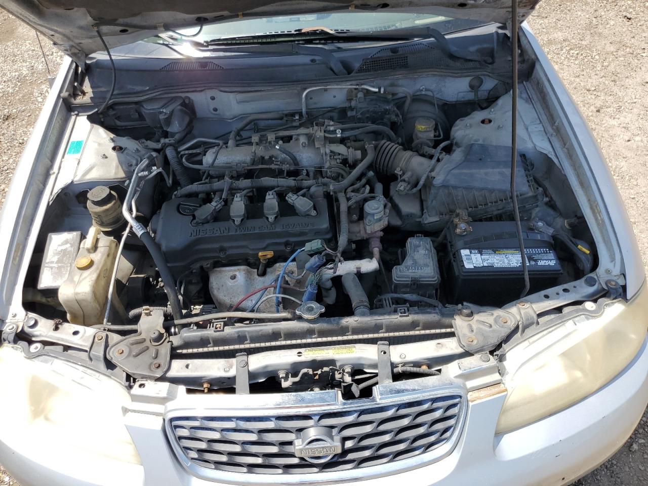 2002 Nissan Sentra Xe Серебряный vin: 3N1CB51D02L588786