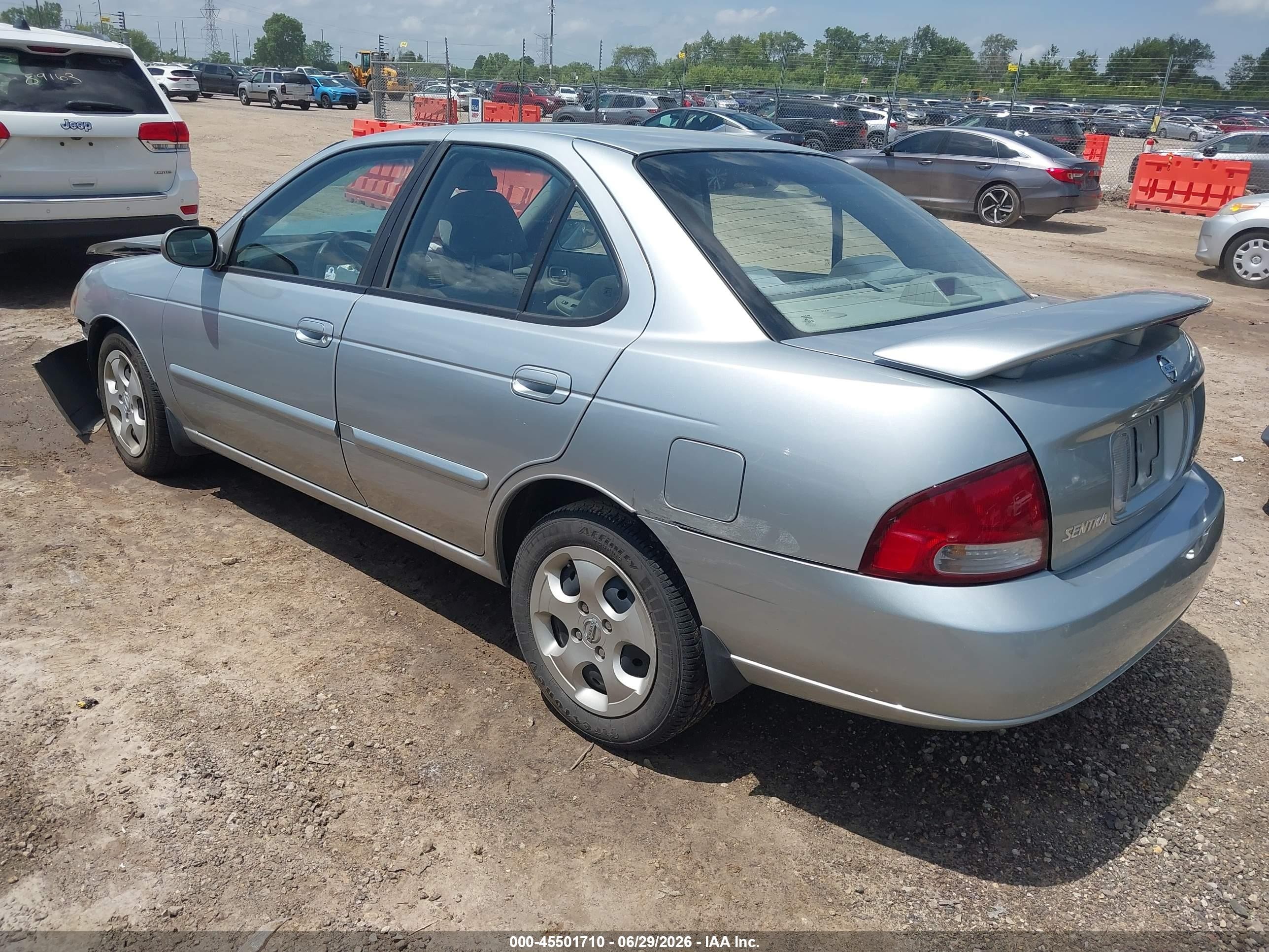 2003 Nissan Sentra Gxe Silver vin: 3N1CB51D03L813774