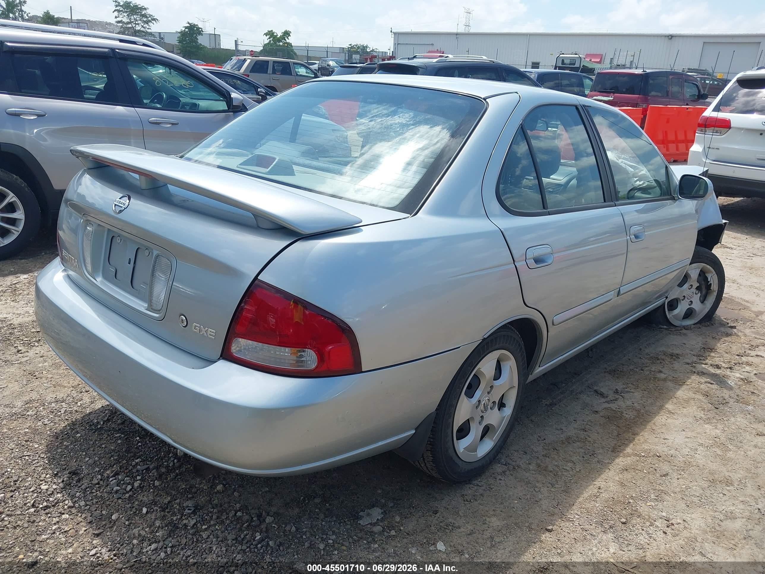 2003 Nissan Sentra Gxe Silver vin: 3N1CB51D03L813774