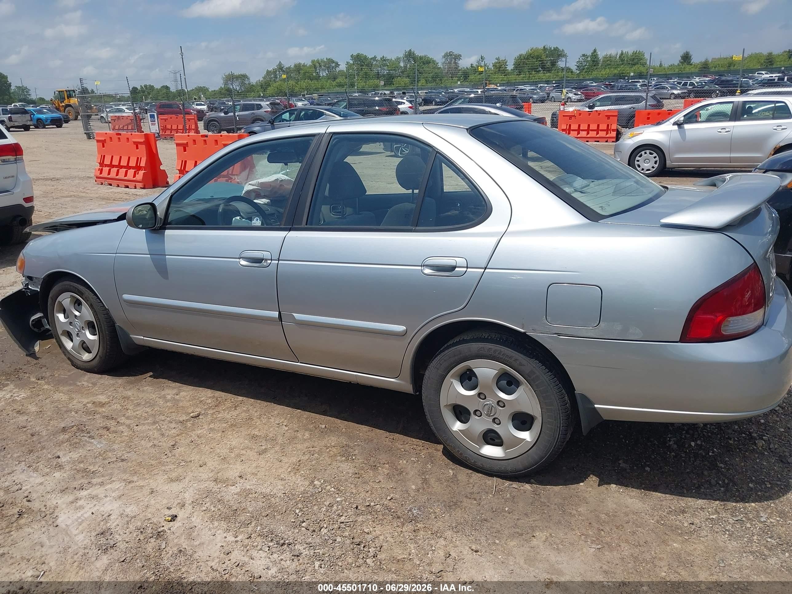 2003 Nissan Sentra Gxe Silver vin: 3N1CB51D03L813774