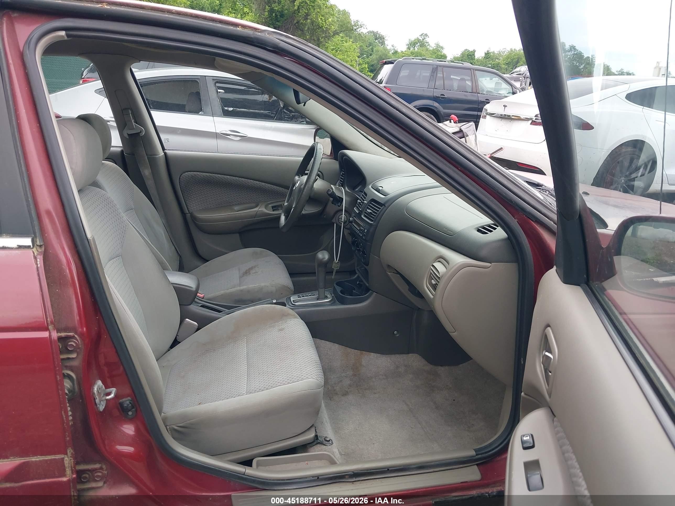2004 Nissan Sentra 1.8s Бордовый vin: 3N1CB51D04L856822