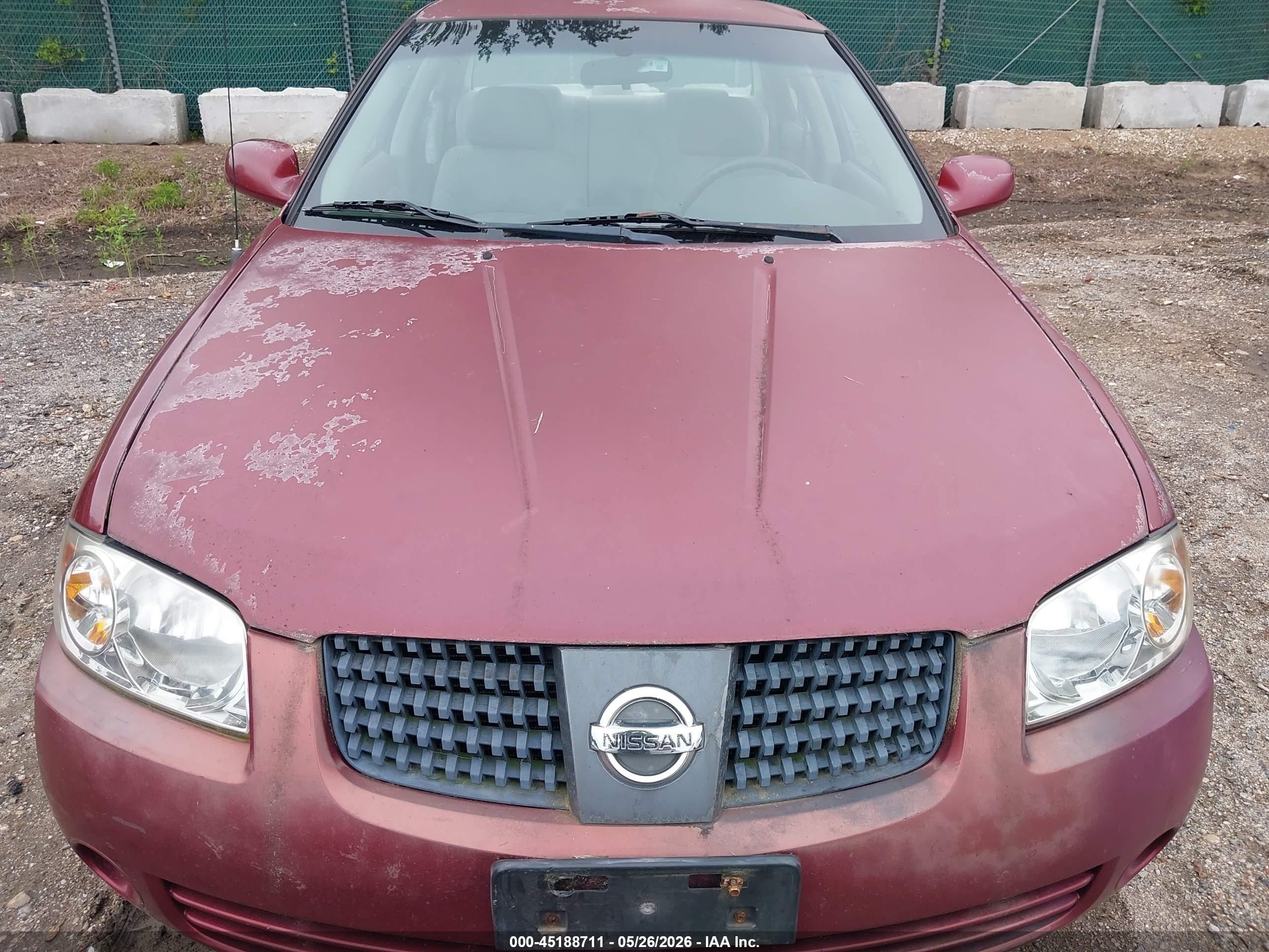 2004 Nissan Sentra 1.8s Бордовый vin: 3N1CB51D04L856822
