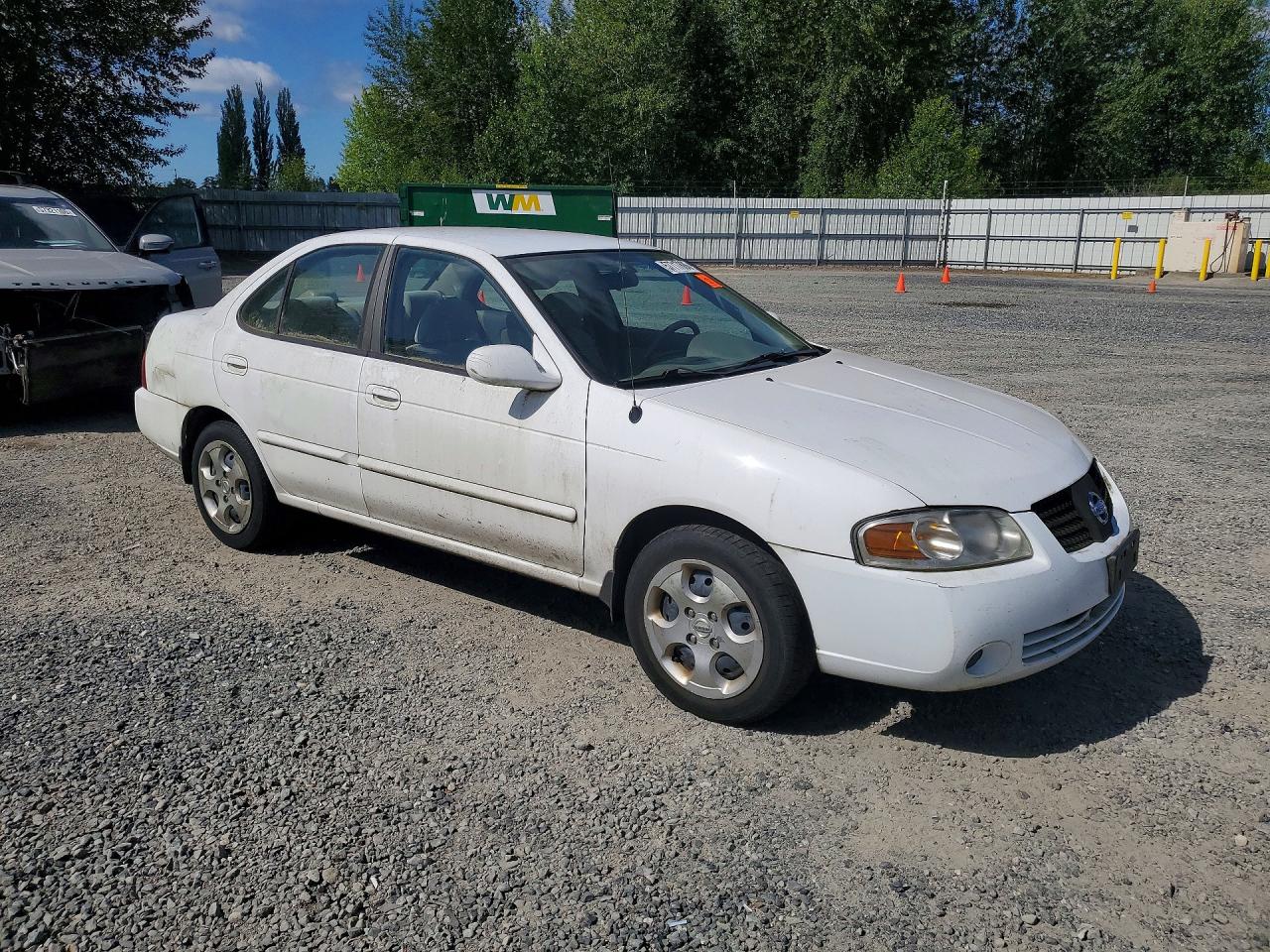 2005 Nissan Sentra 1.8 White vin: 3N1CB51D05L494640
