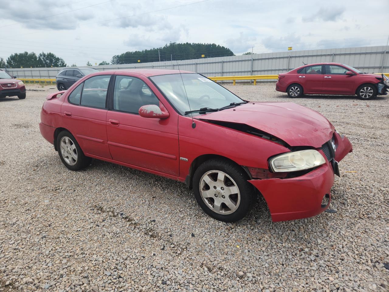 2006 Nissan Sentra Red vin: 3N1CB51D06L518890