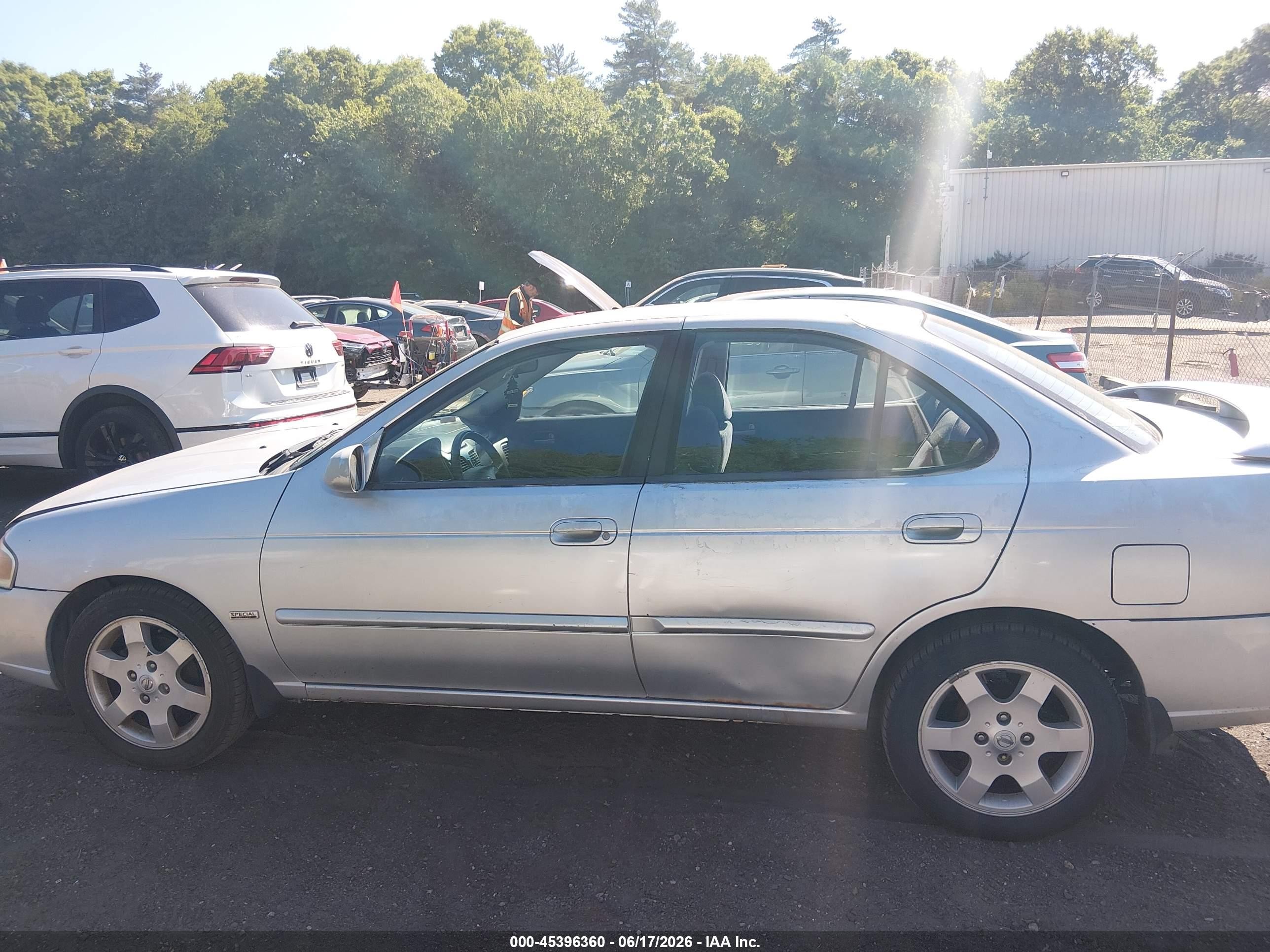 2006 Nissan Sentra 1.8s Silver vin: 3N1CB51D06L543353
