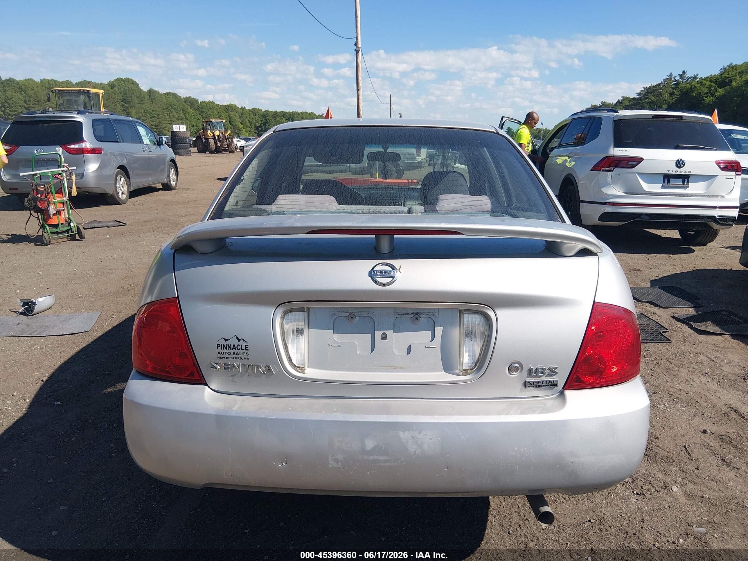2006 Nissan Sentra 1.8s Silver vin: 3N1CB51D06L543353