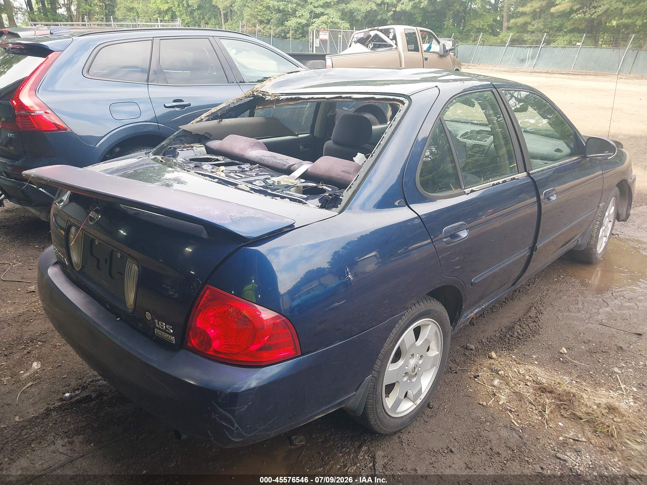 2006 Nissan Sentra 1.8s Blue vin: 3N1CB51D06L543367