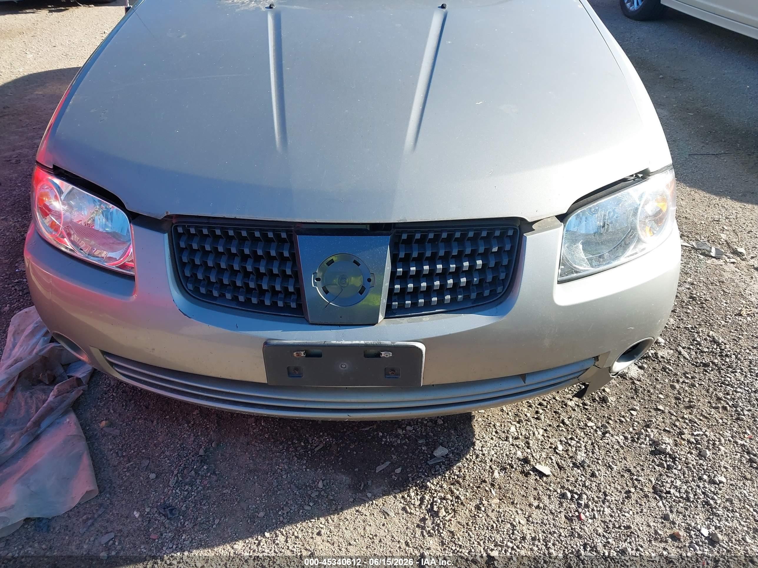 2006 Nissan Sentra 1.8s Silver vin: 3N1CB51D06L579060