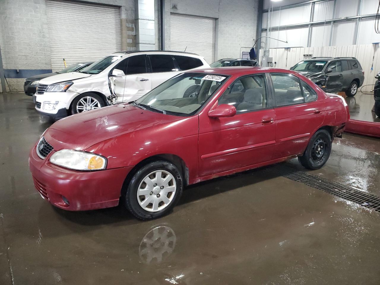 2000 Nissan Sentra Base Red vin: 3N1CB51D0YL312150