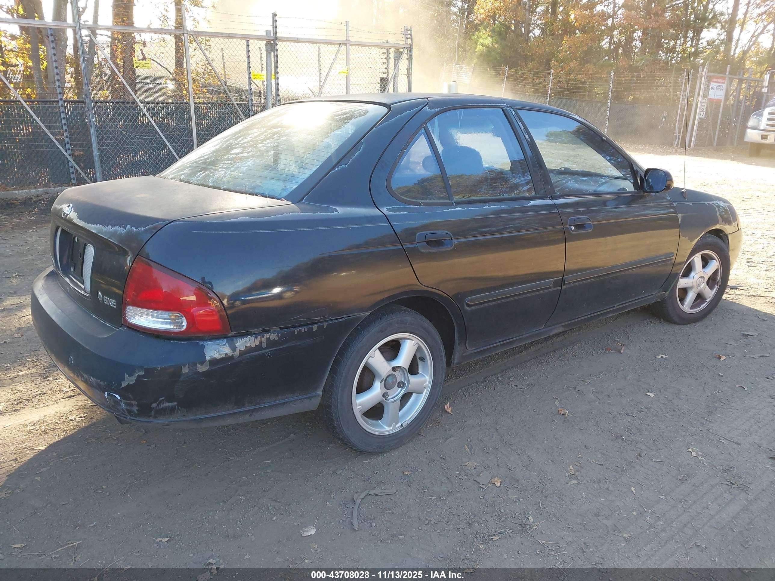 2000 Nissan Sentra Gxe/xe Black vin: 3N1CB51D0YL321513