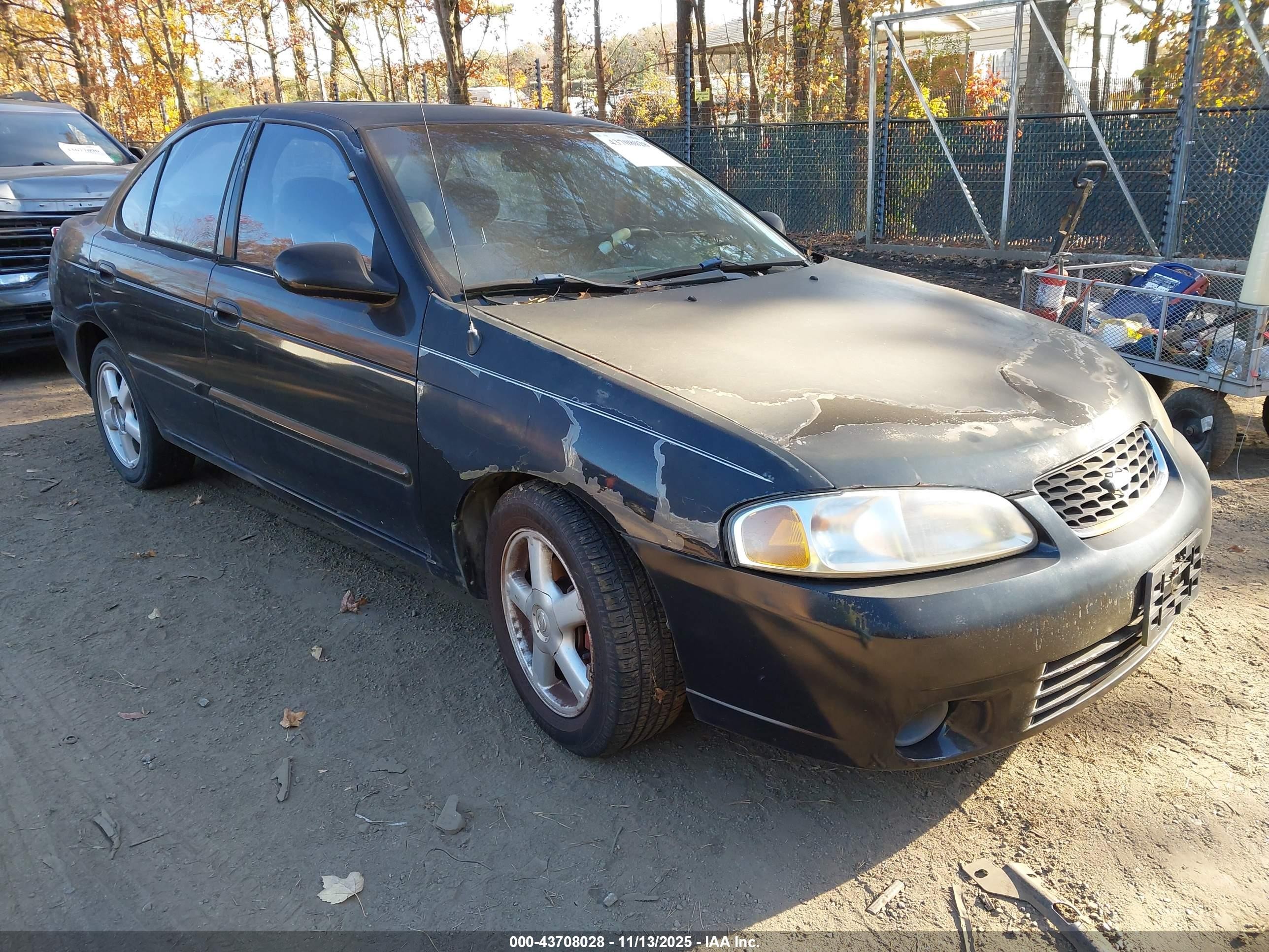 2000 Nissan Sentra Gxe/xe Black vin: 3N1CB51D0YL321513