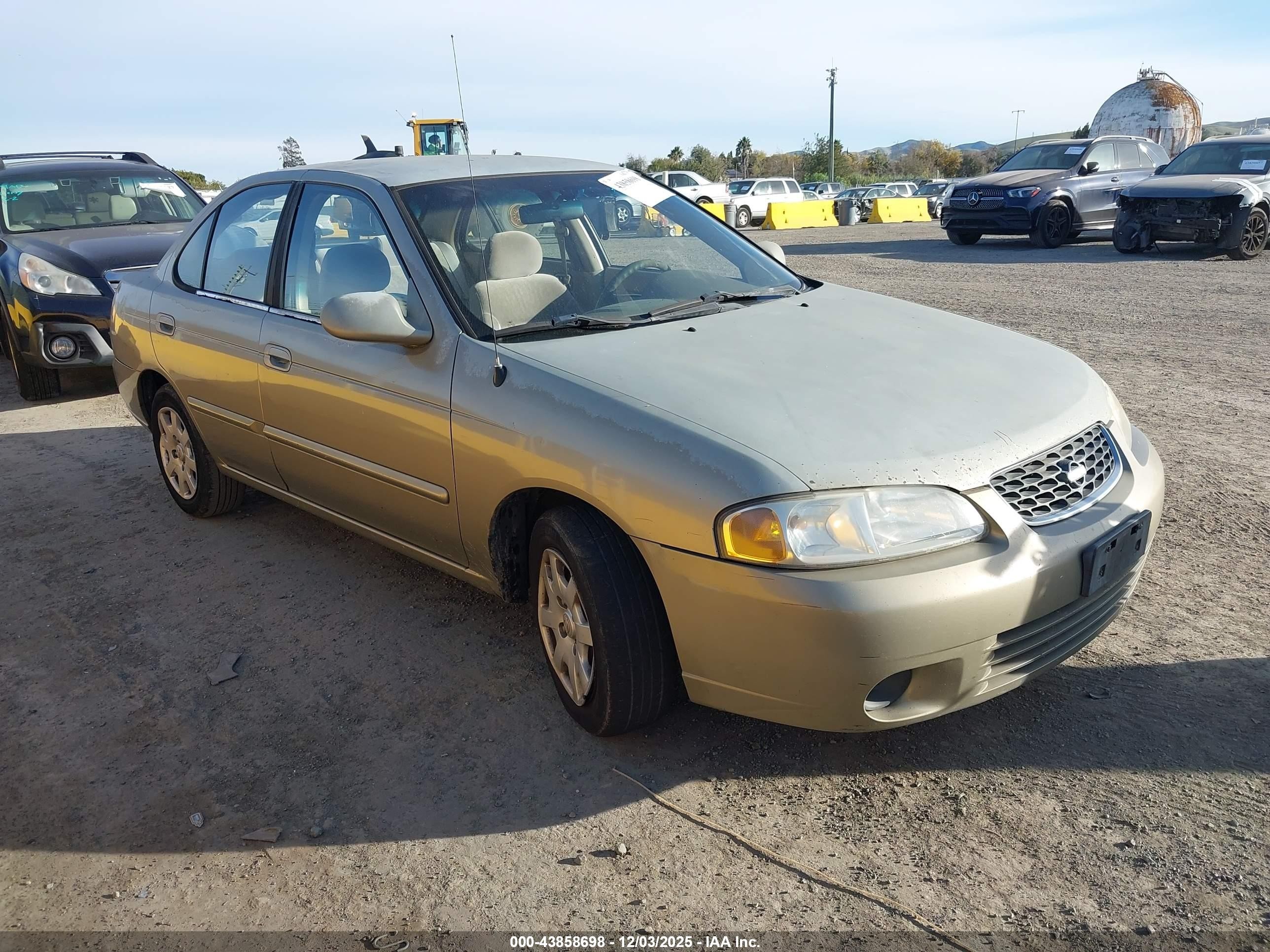 2001 Nissan Sentra Gxe Gold vin: 3N1CB51D11L420430
