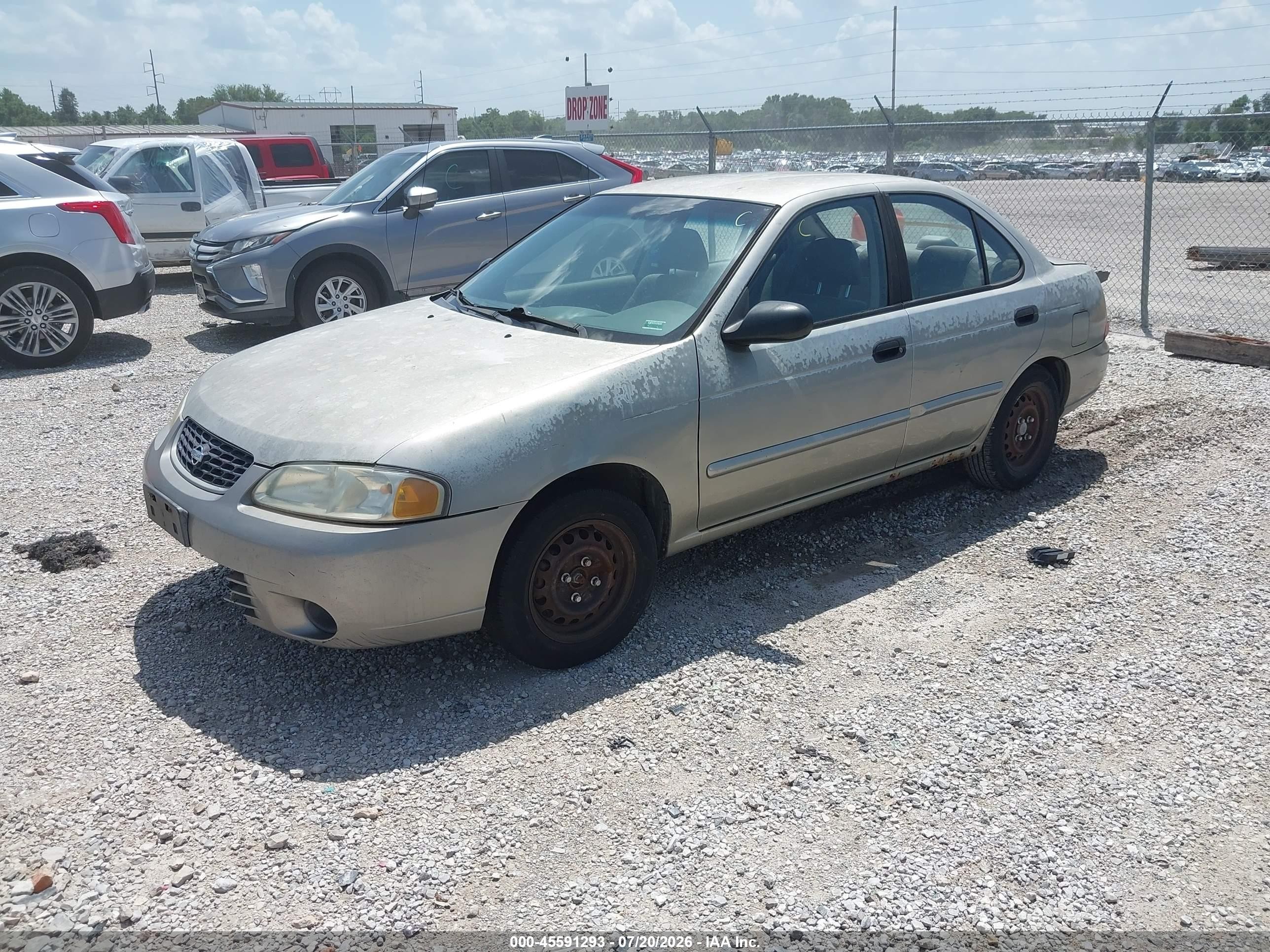 2002 Nissan Sentra Xe Beige vin: 3N1CB51D12L610083