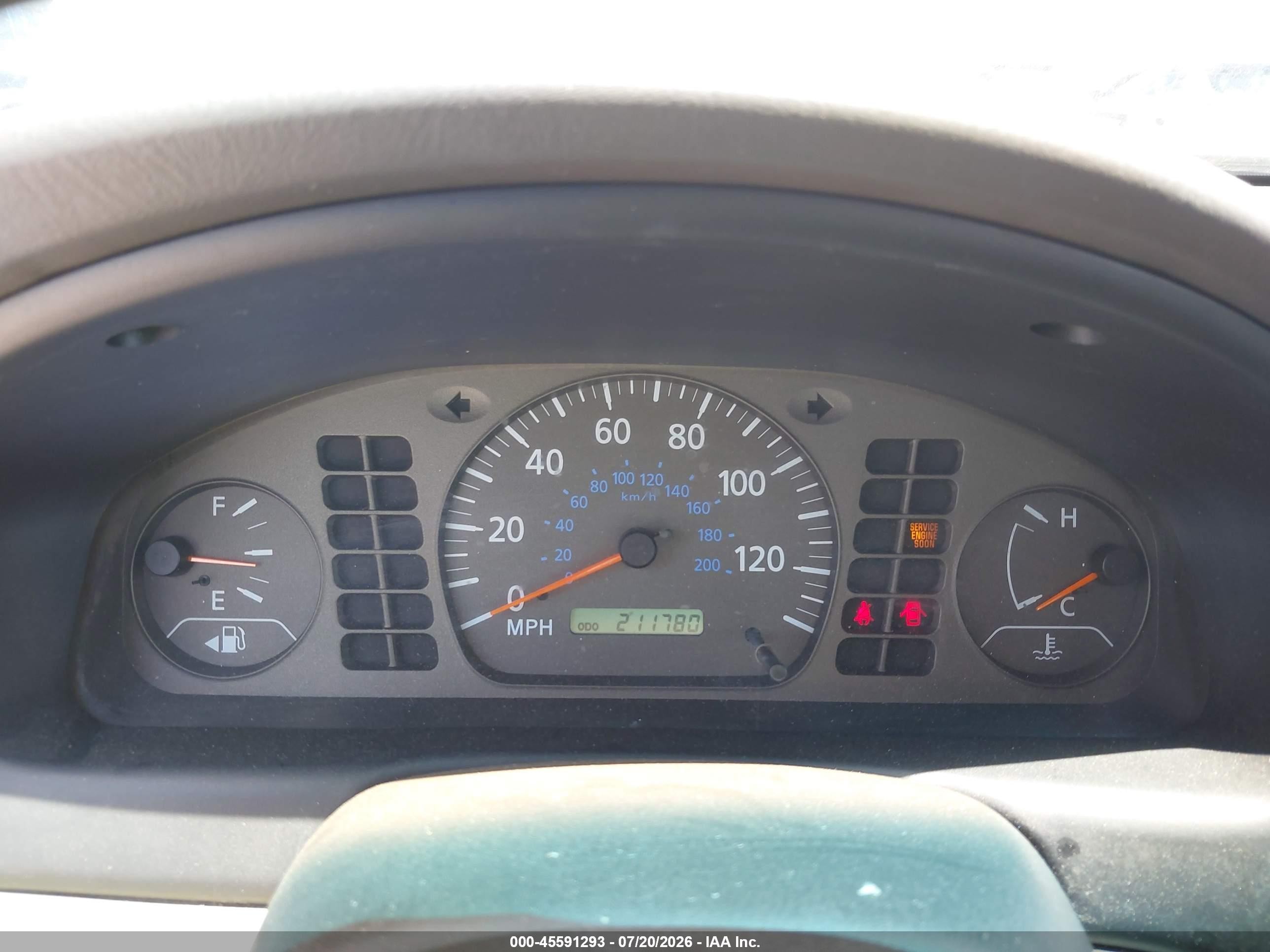2002 Nissan Sentra Xe Beige vin: 3N1CB51D12L610083