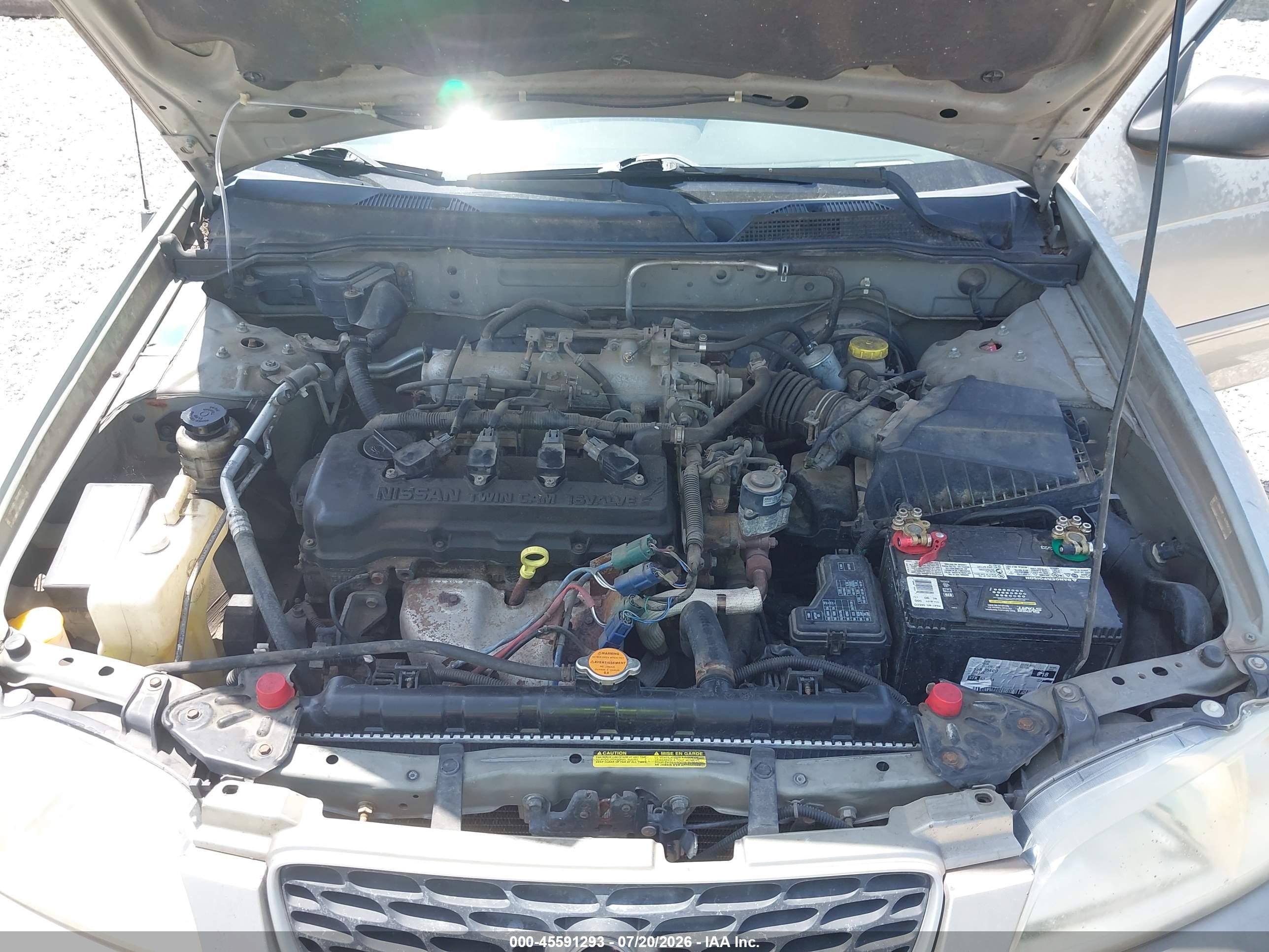 2002 Nissan Sentra Xe Beige vin: 3N1CB51D12L610083