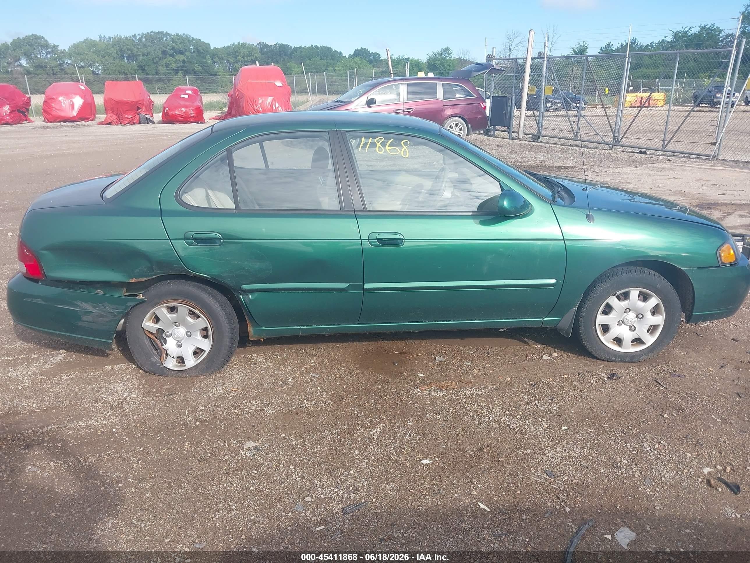 2002 Nissan Sentra Gxe Green vin: 3N1CB51D12L622802