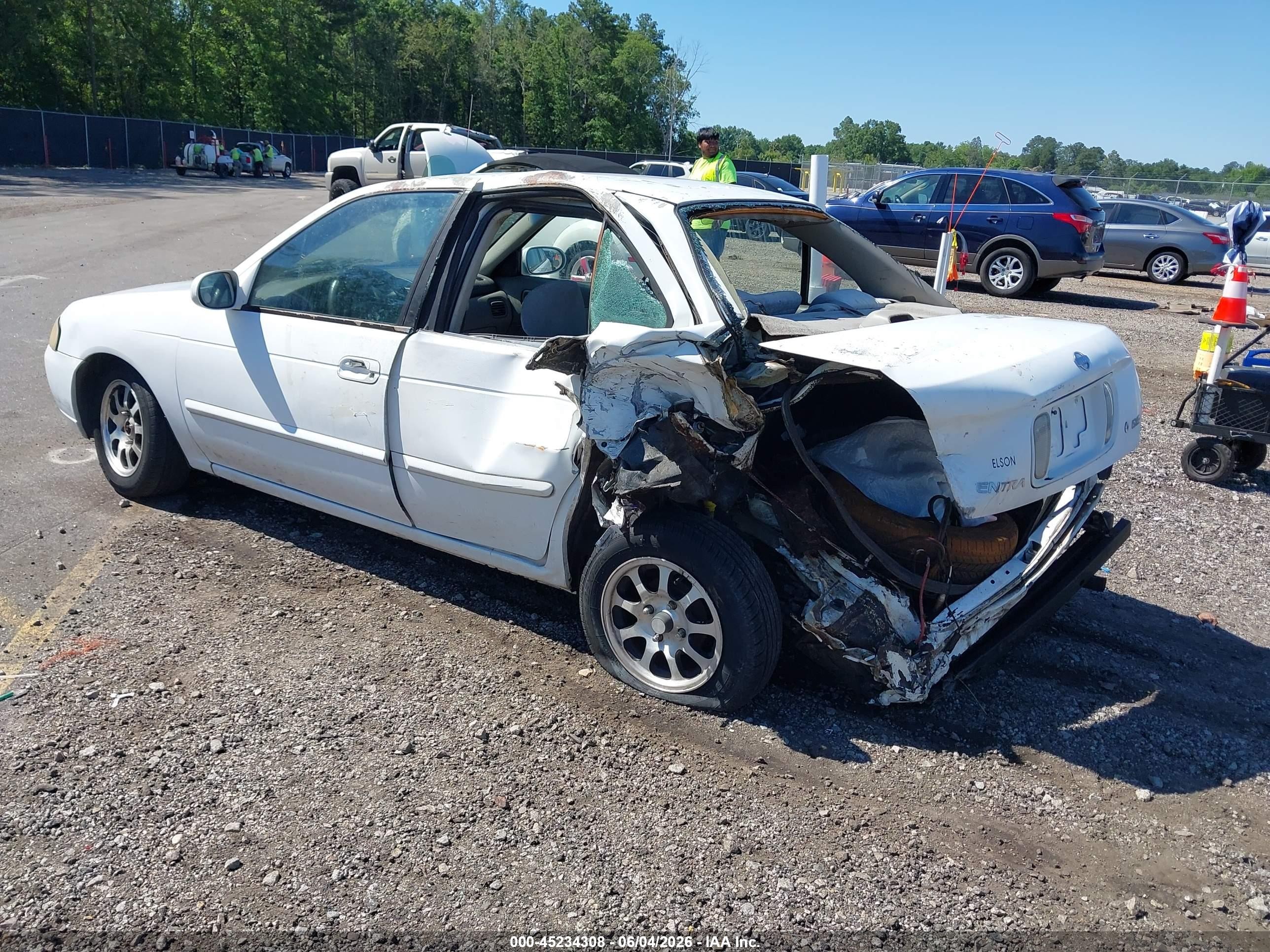 2002 Nissan Sentra Gxe White vin: 3N1CB51D12L635291