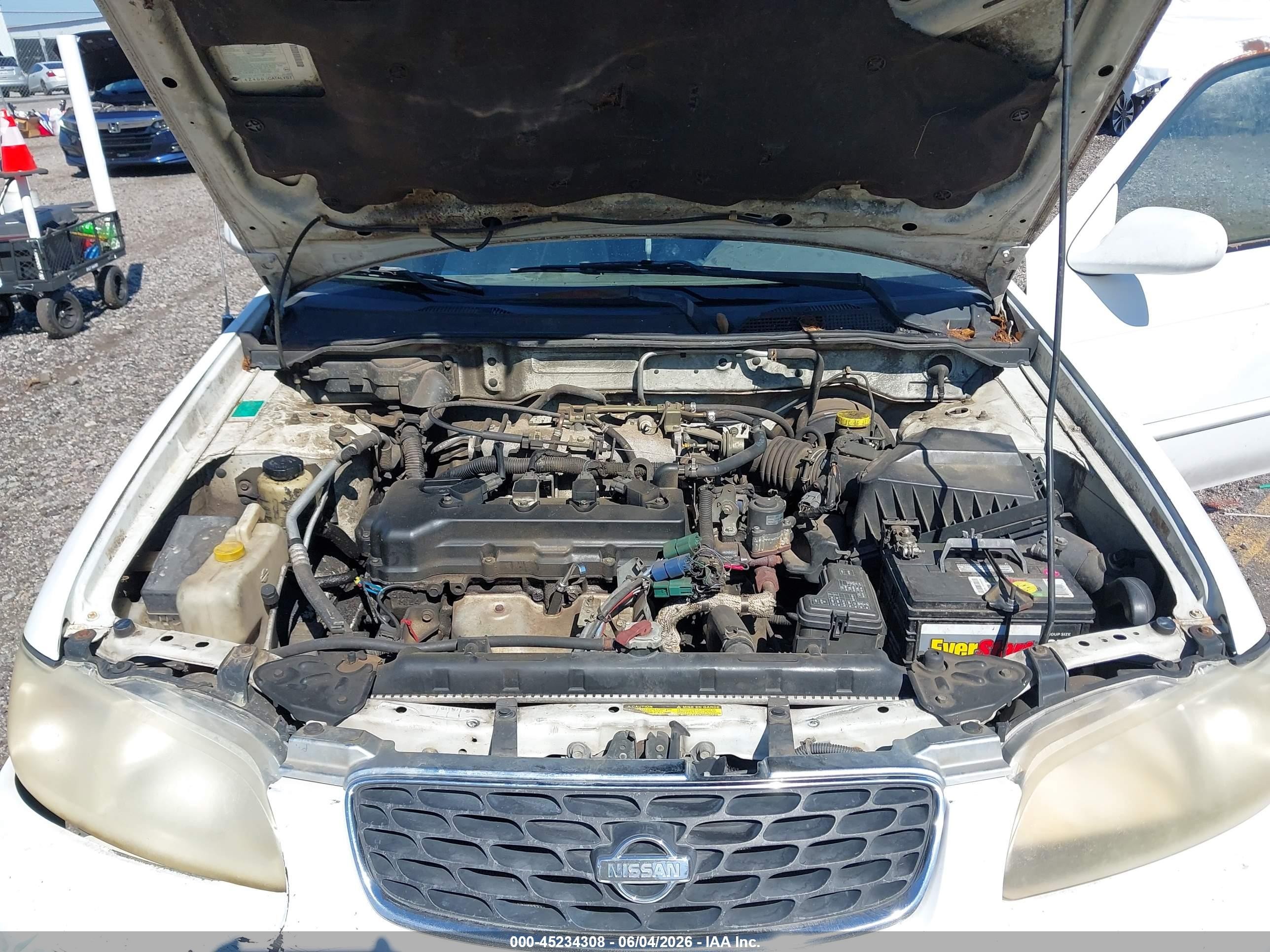 2002 Nissan Sentra Gxe White vin: 3N1CB51D12L635291