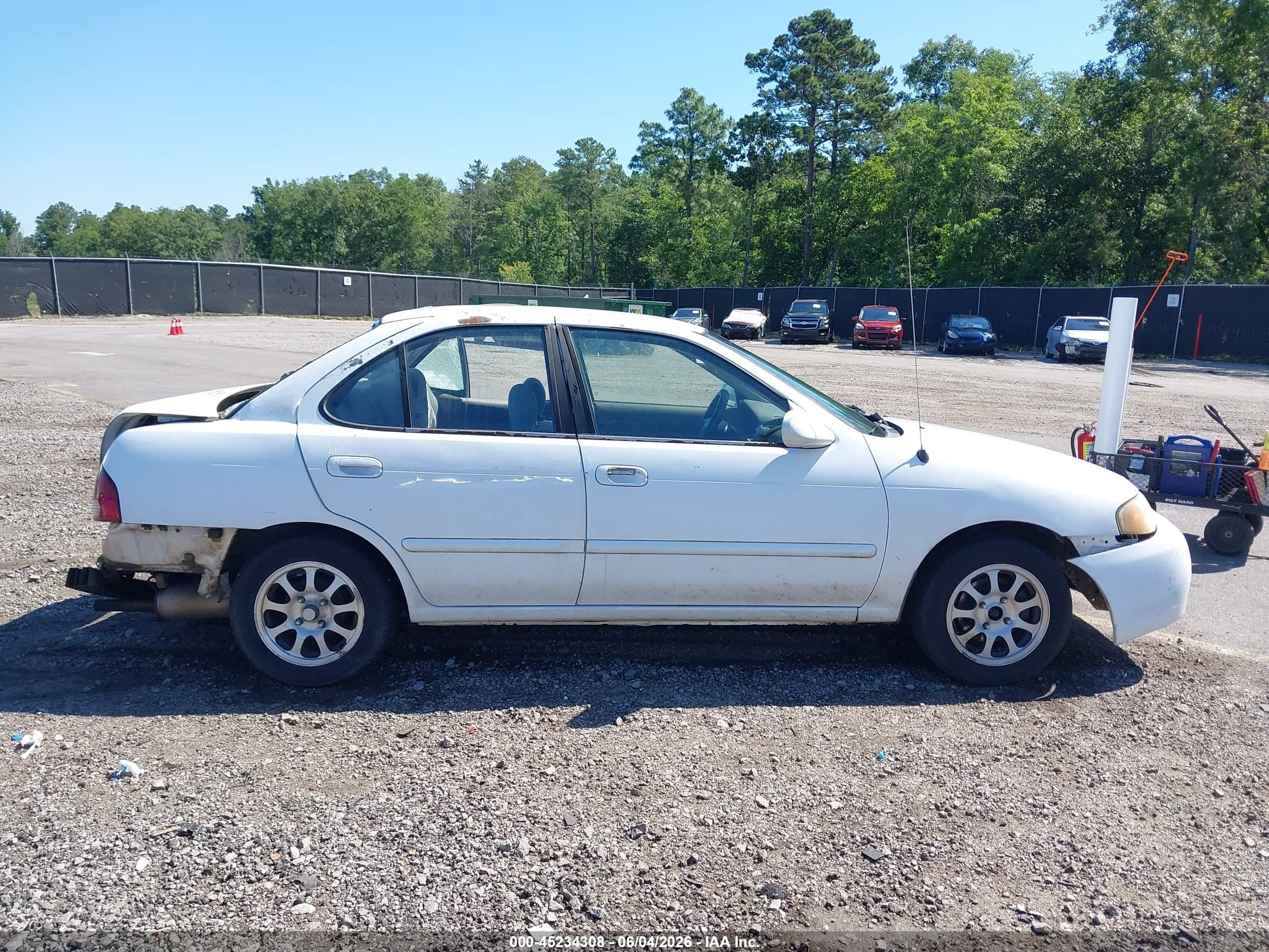 2002 Nissan Sentra Gxe White vin: 3N1CB51D12L635291