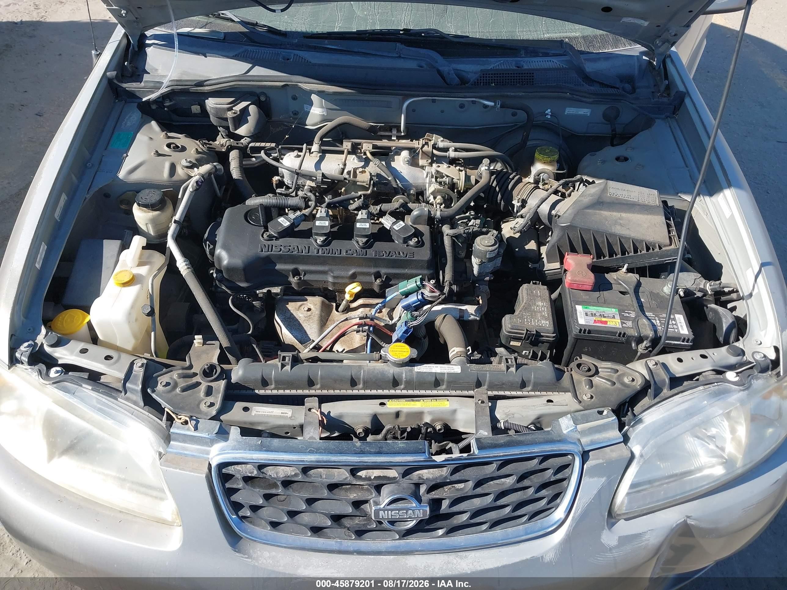 2002 Nissan Sentra Gxe Silver vin: 3N1CB51D12L692011
