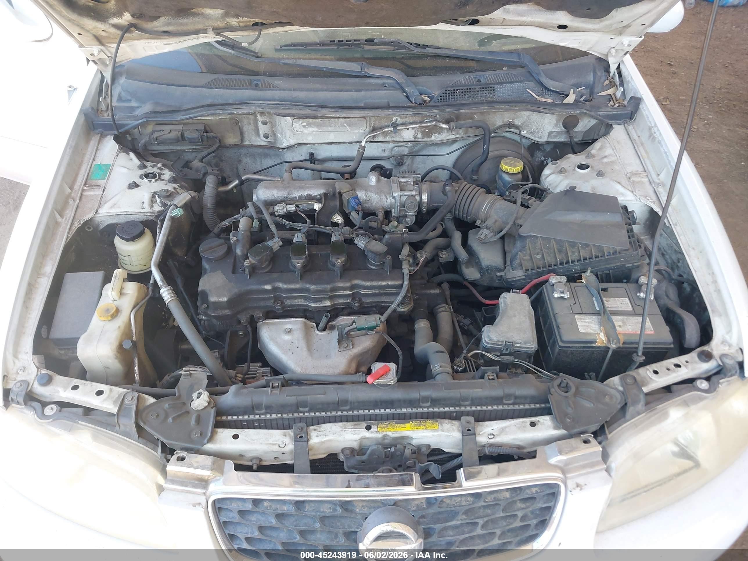2003 Nissan Sentra Gxe White vin: 3N1CB51D13L787380