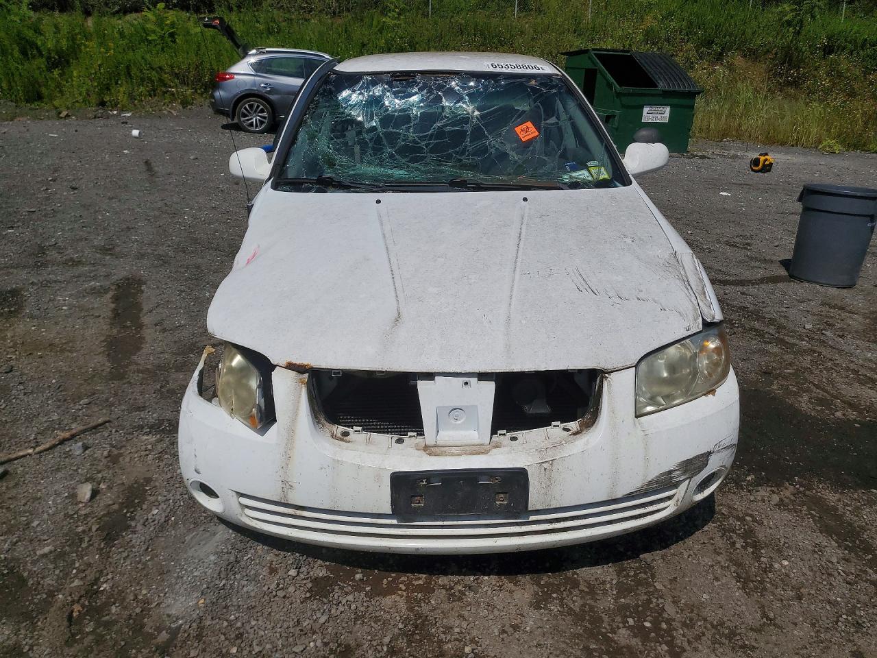 2005 Nissan Sentra 1.8 White vin: 3N1CB51D15L462327