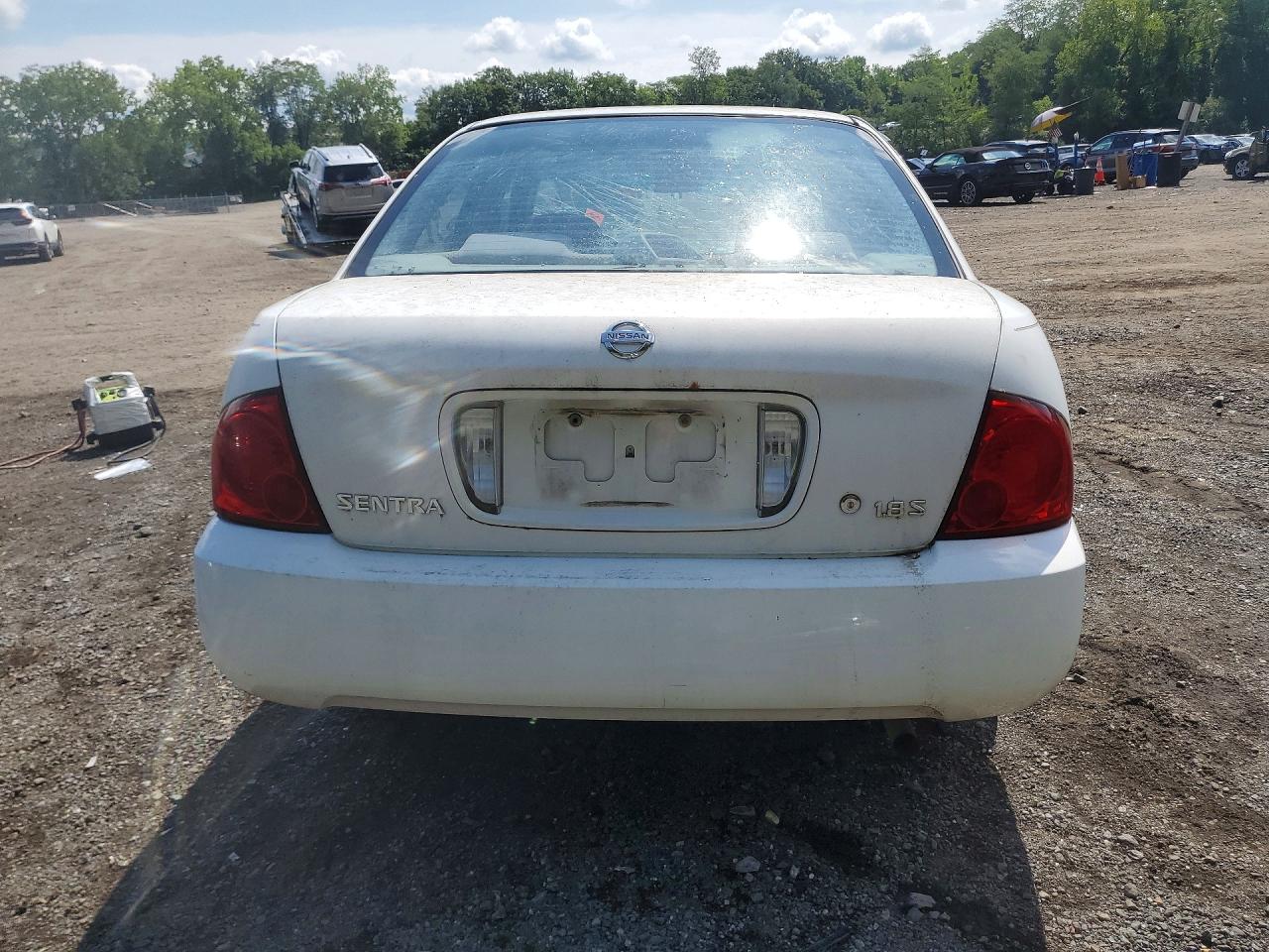 2005 Nissan Sentra 1.8 White vin: 3N1CB51D15L462327