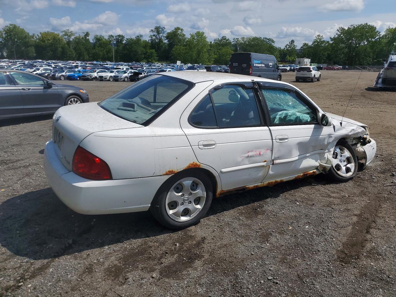 2005 Nissan Sentra 1.8 White vin: 3N1CB51D15L462327
