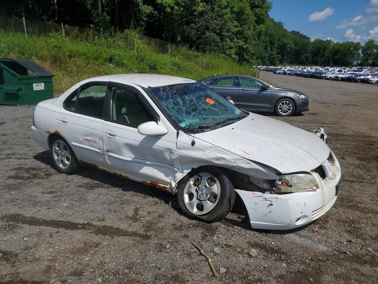 2005 Nissan Sentra 1.8 White vin: 3N1CB51D15L462327
