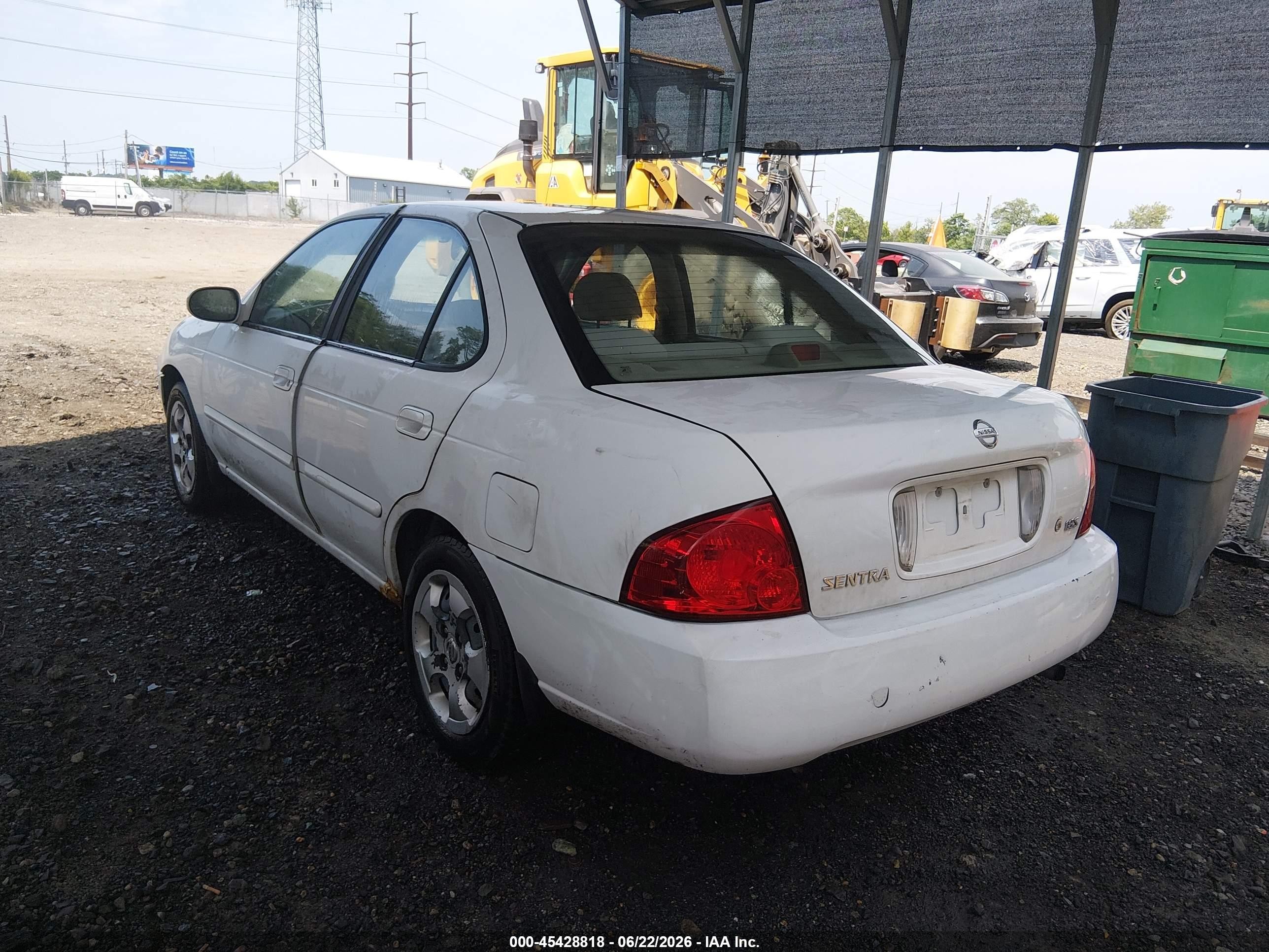 2005 Nissan Sentra 1.8s White vin: 3N1CB51D15L587599