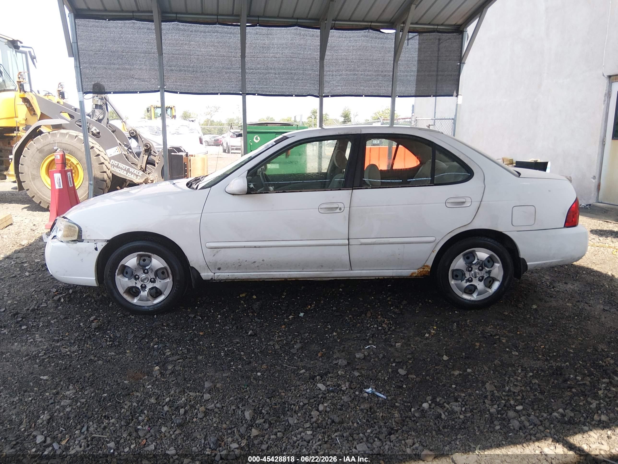2005 Nissan Sentra 1.8s White vin: 3N1CB51D15L587599
